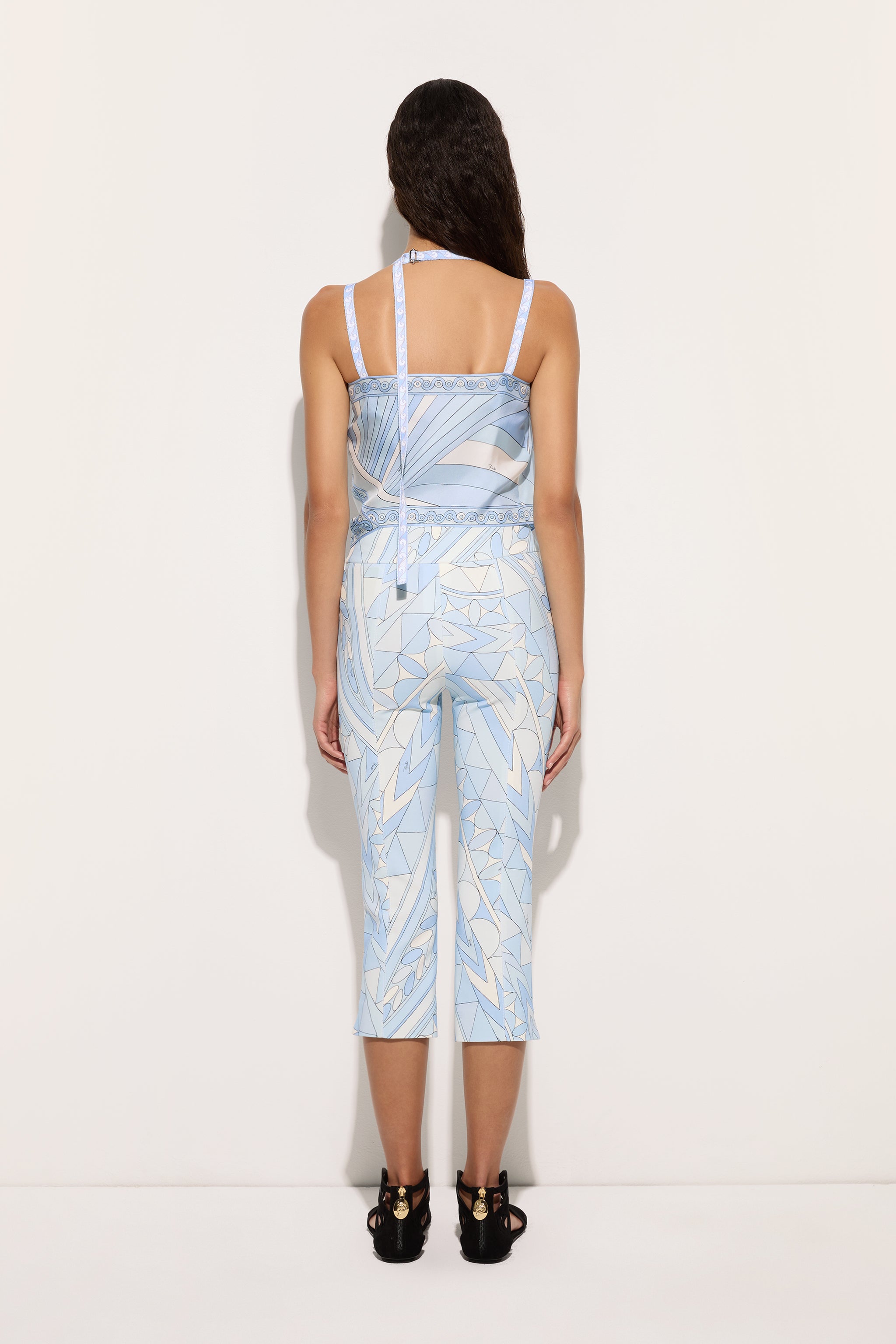 Emilio Pucci Capri short jersey bleu clair Manuba
