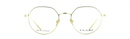 Filium FI 2004 Doré lunettes de vue monture cerclée arrondie