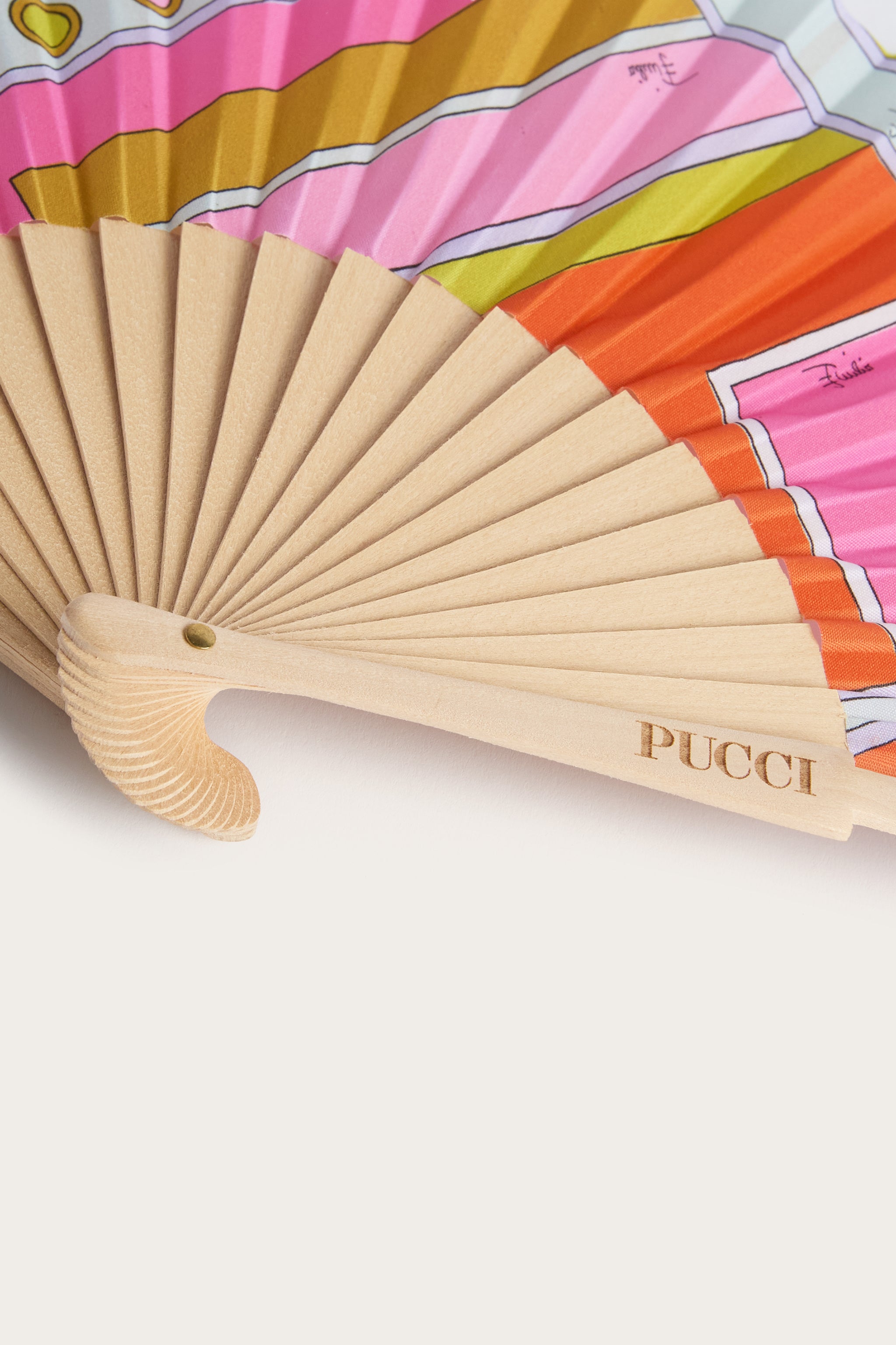 Emilio Pucci éventail pliable Vivara multicolore hêtre