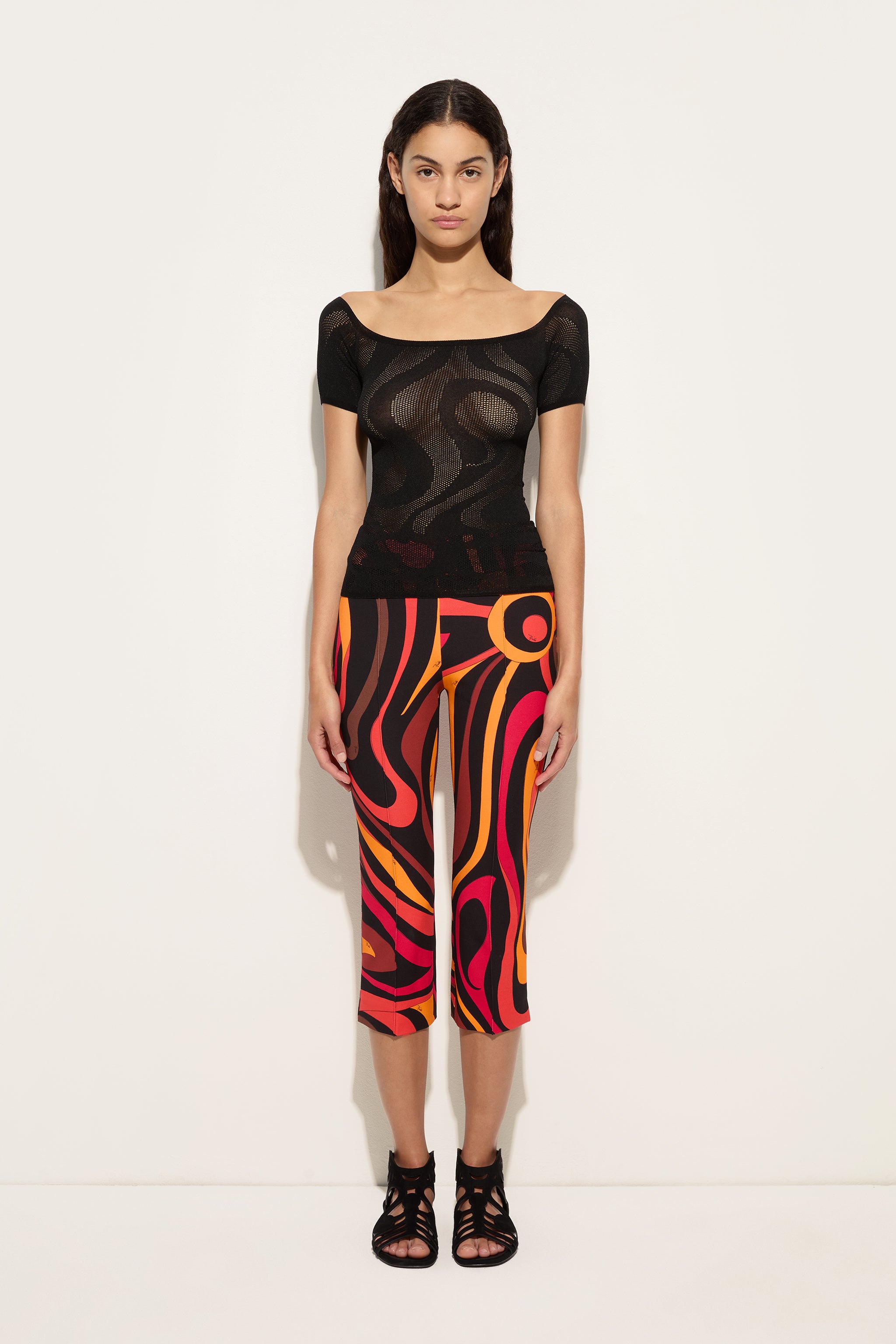 Emilio Pucci Pants pantalon capri Marmo orange jersey