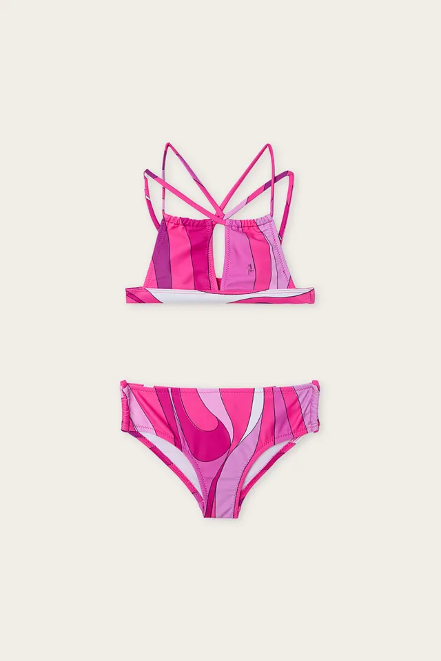Emilio Pucci Marmo bikini lycra violet 8Y