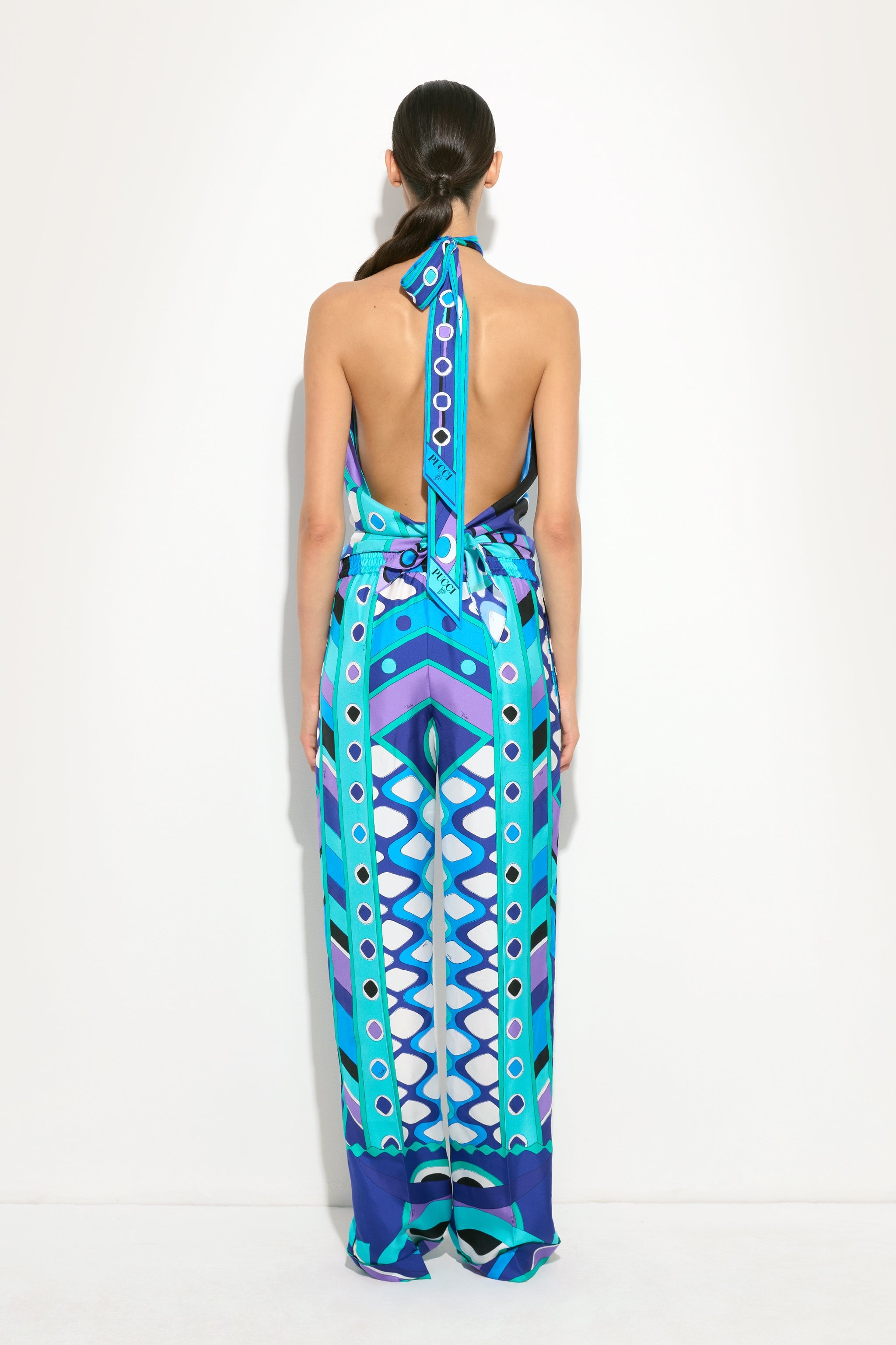 Emilio Pucci Vivara 6HRT116H873021 pantalon turquoise