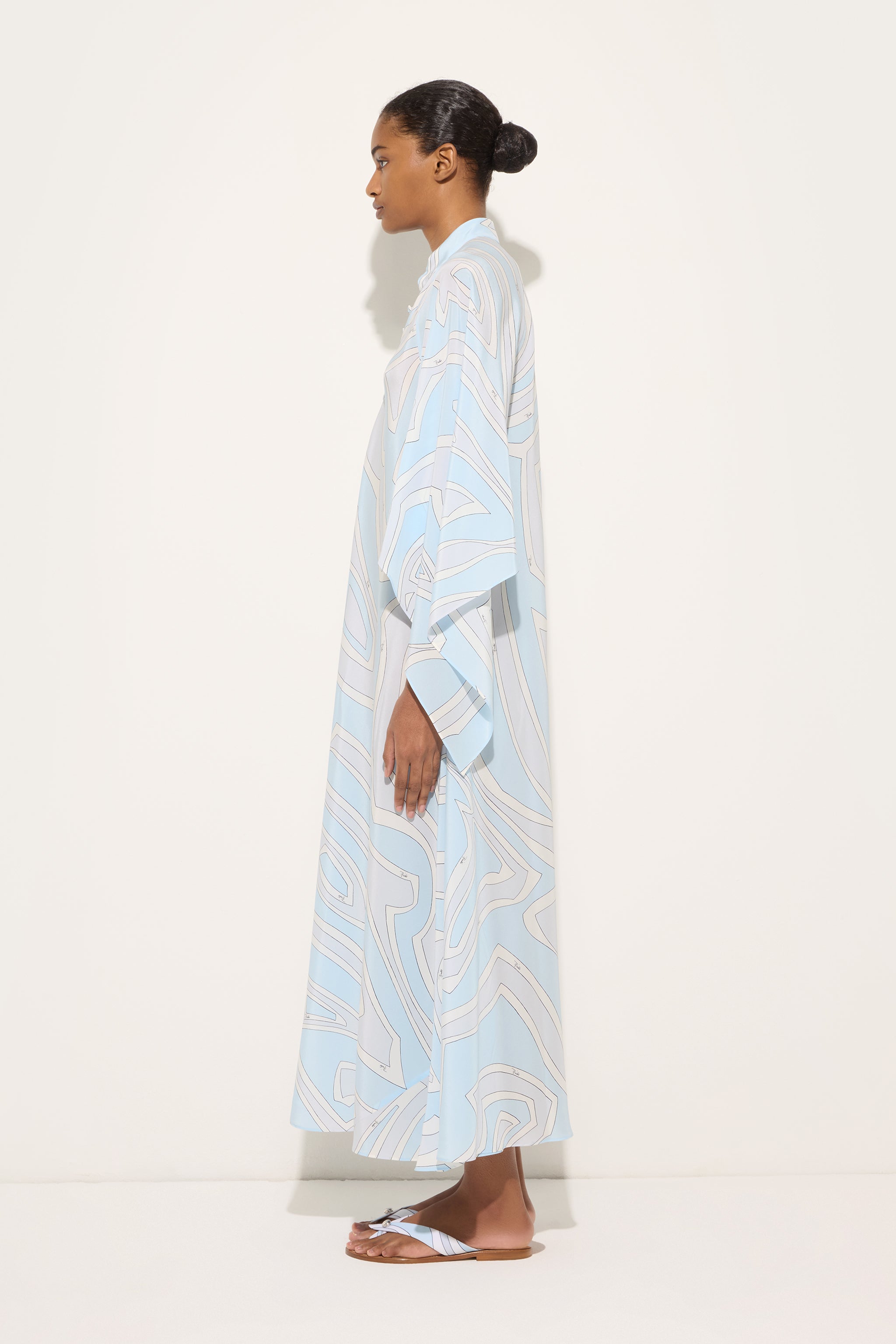 Emilio Pucci Caftano Labirinto caftan bleu 38