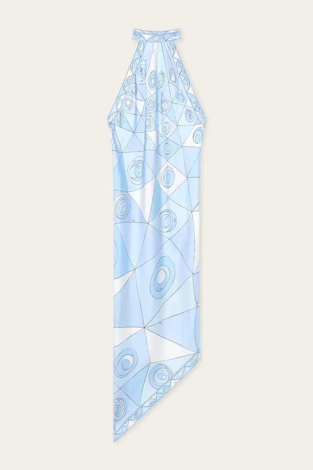 Emilio Pucci DRESSES robe soie bleu clair 38 Occhi