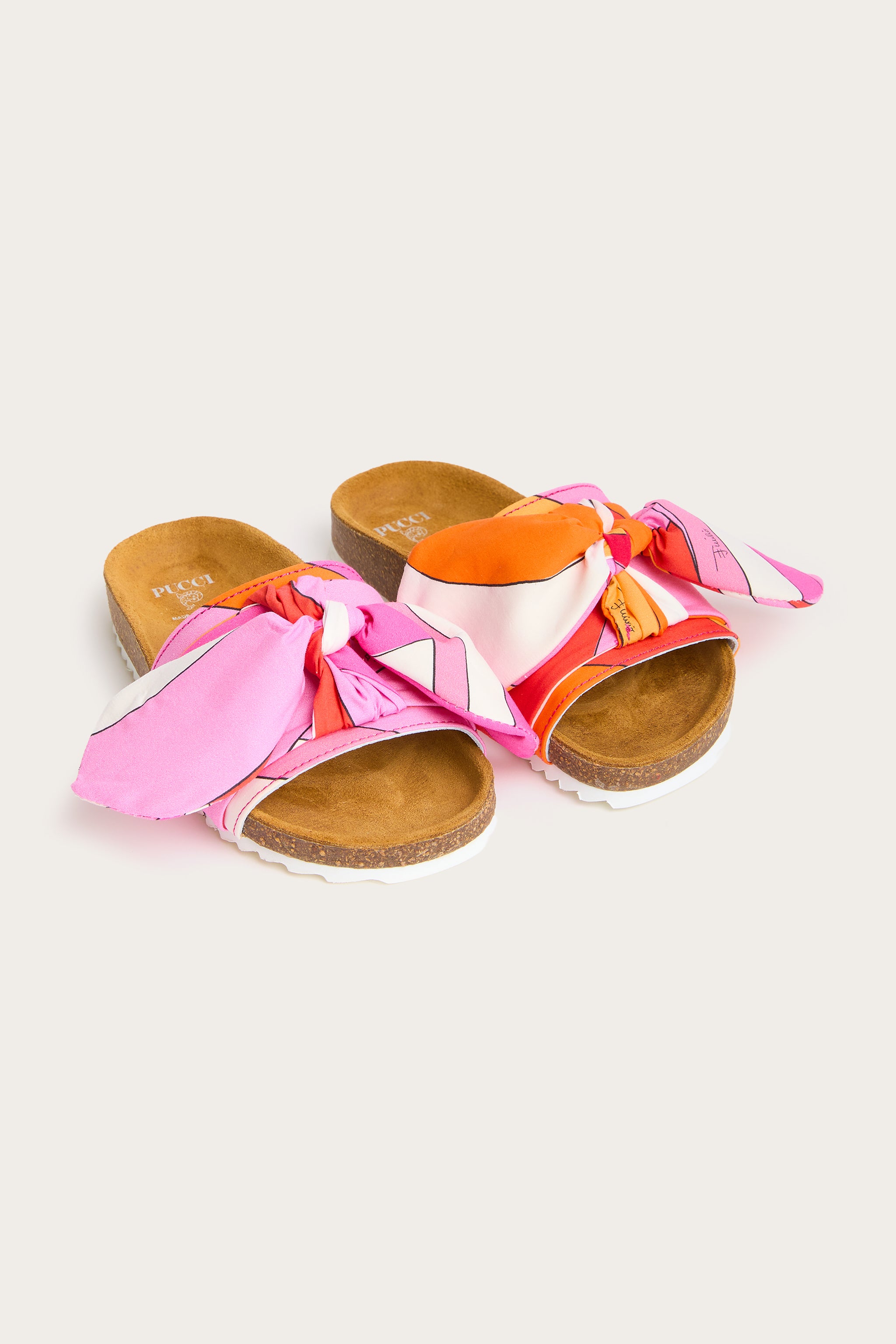 Emilio Pucci Iride sandales enfant rose orange