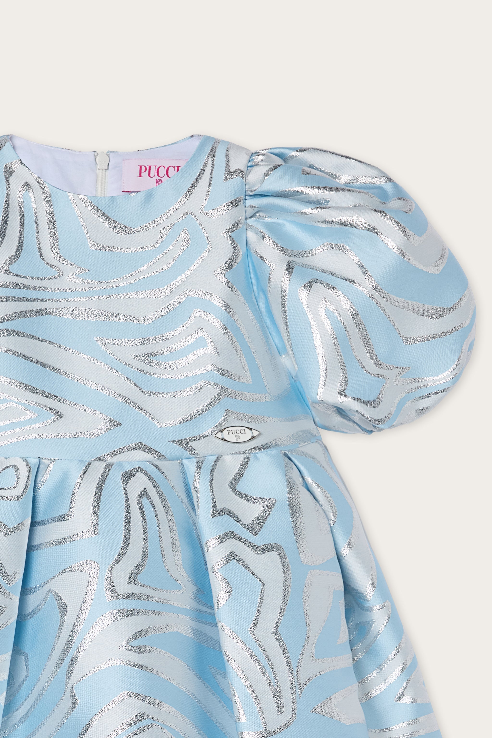 Emilio Pucci Dresses robe lurex bleu Labirinto cérémonie