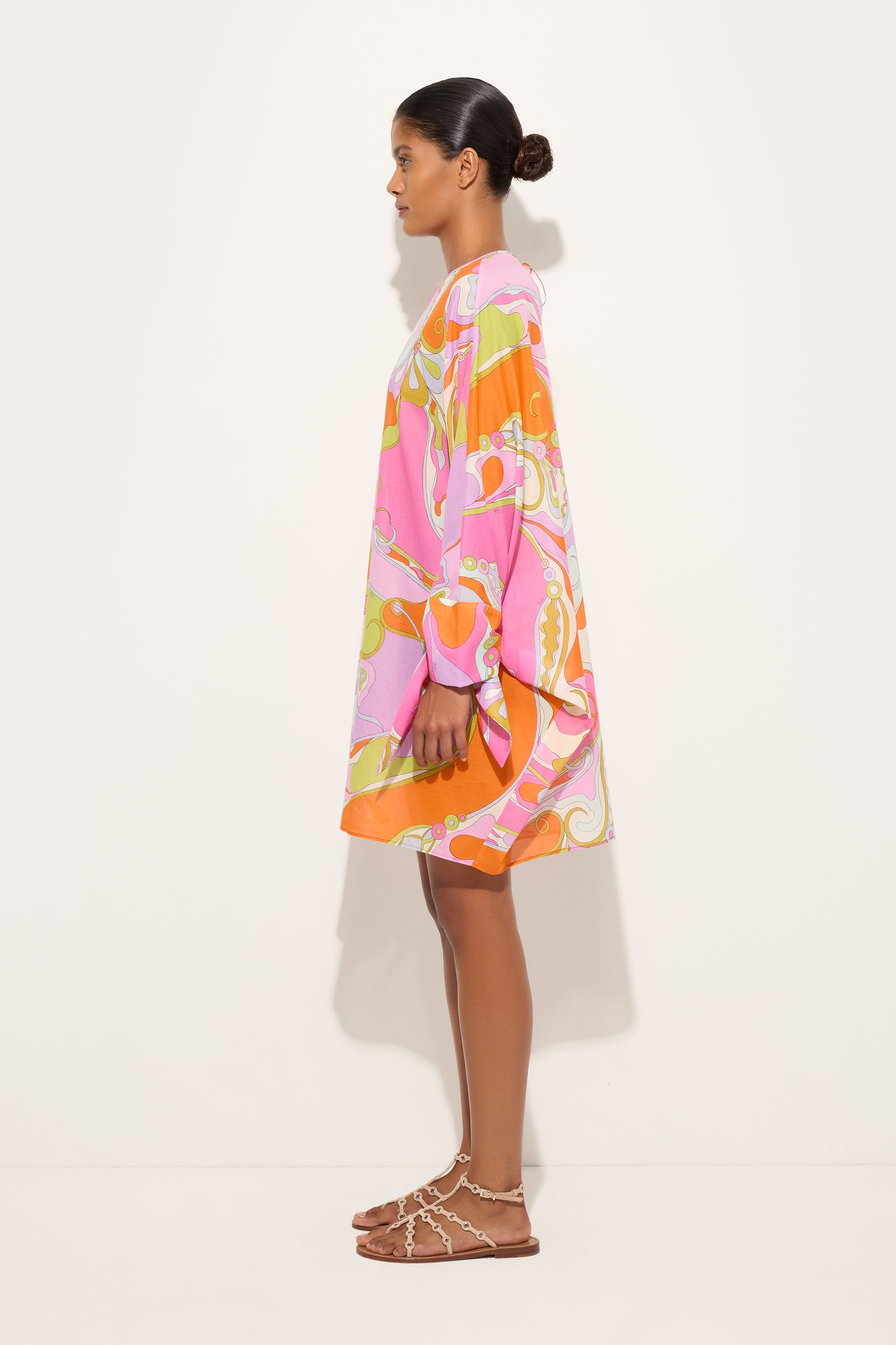 Emilio Pucci Kaftans Orchidee caftan coton multicolore