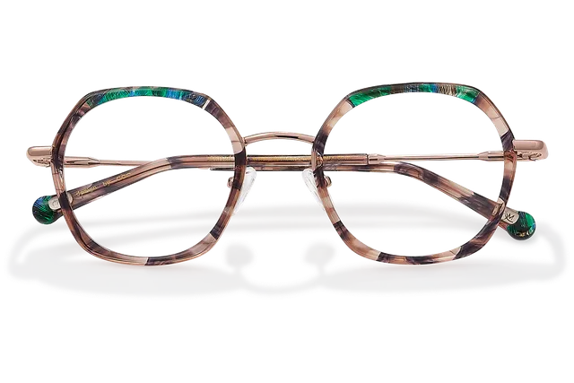 Clémence & Margaux La Trench lunettes de vue Brun & Bleu carré