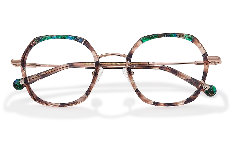 Clémence & Margaux La Trench lunettes de vue Brun & Bleu carré