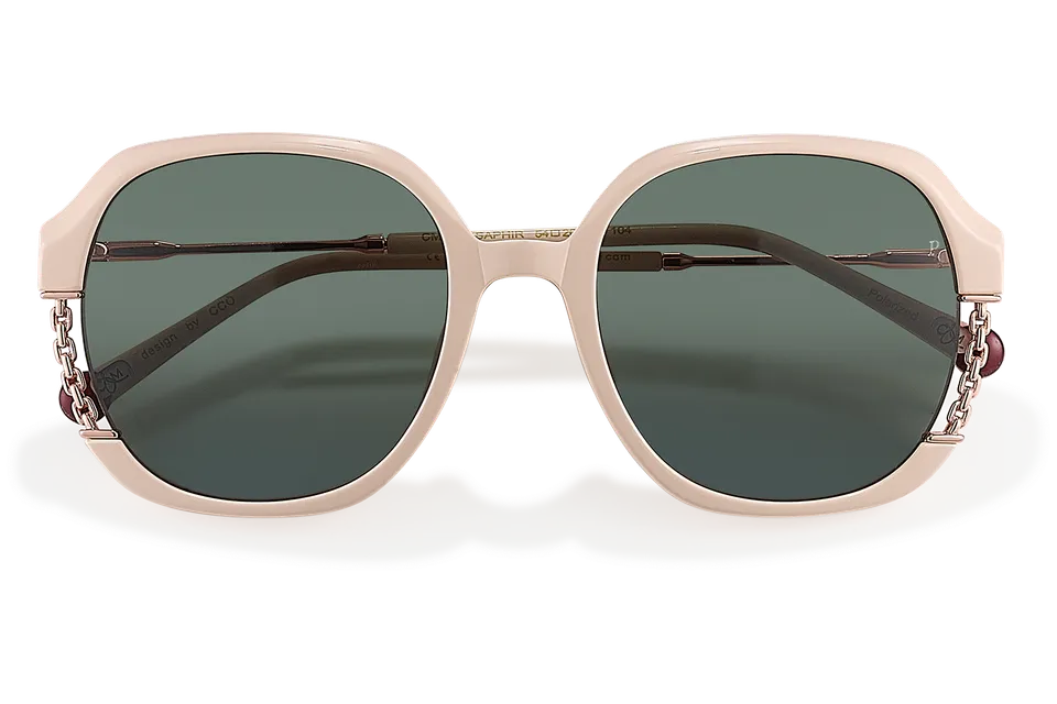 Clémence & Margaux Saphir lunettes de soleil brun bleu polarisé