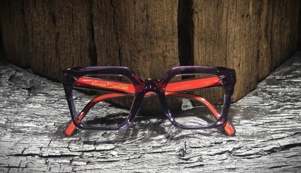 Xavier Derome Belledonne C287 lunettes prune fumée