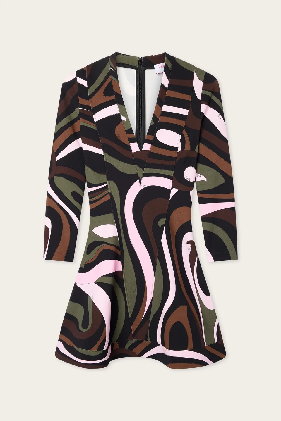 Emilio Pucci Dresses Marmo robe jersey kaki/rose