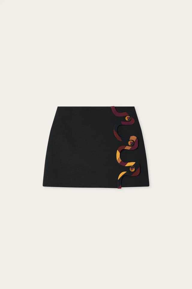 Emilio Pucci Tecno Poudre jupe noire 38 polyester
