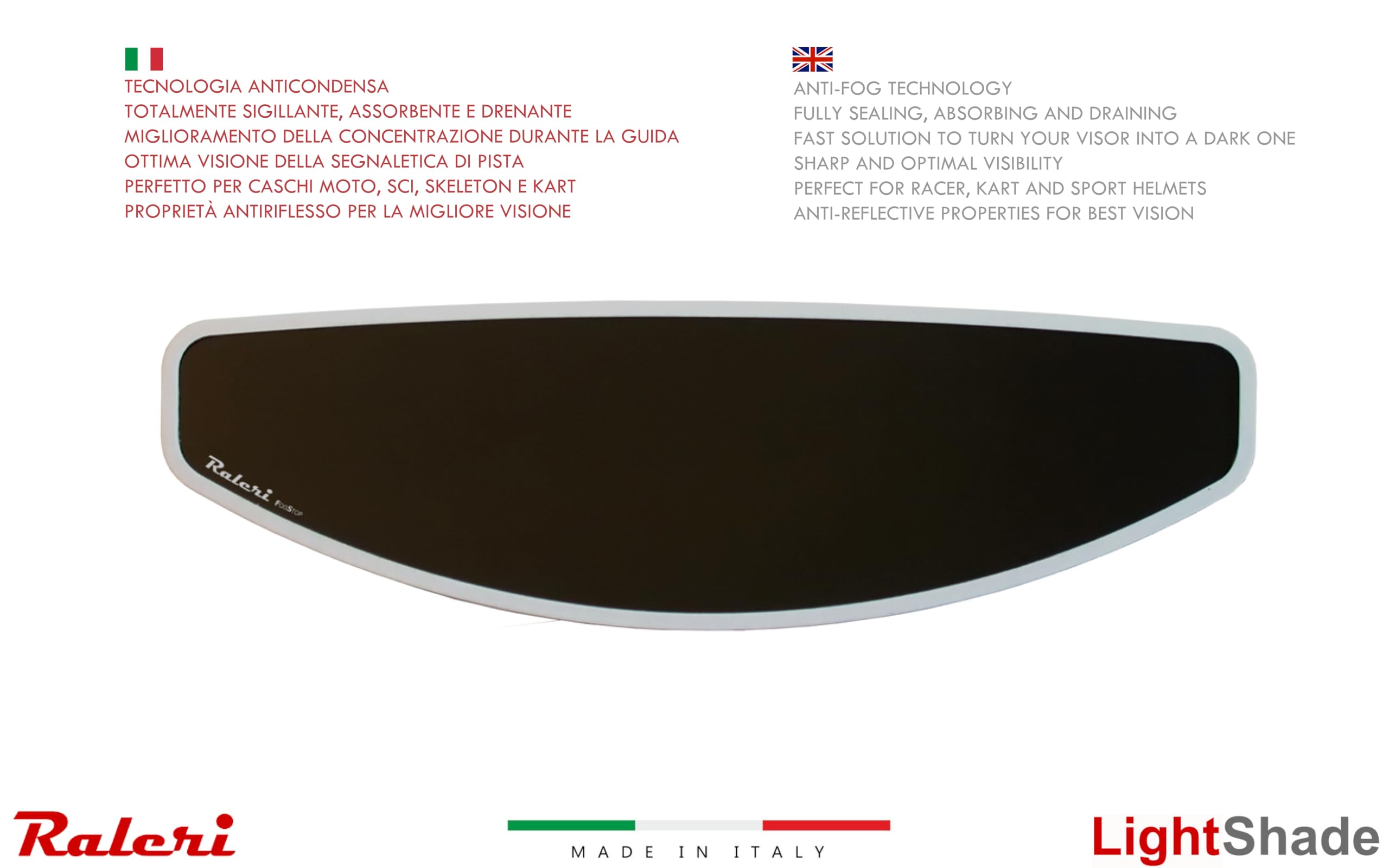 Raleri LightShade insert anti-buée visiere Dark taille S