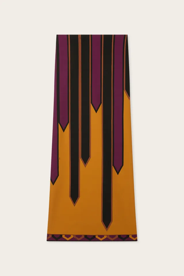 Emilio Pucci Nastri 6URW106U898067 jupe bordeaux gold