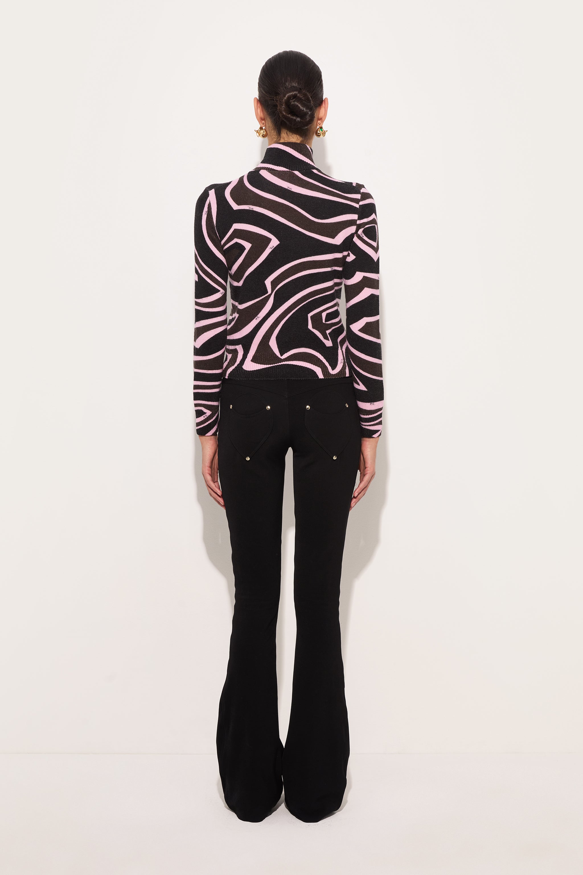 Emilio Pucci Knitwear Maglio pull col roulé kaki laine