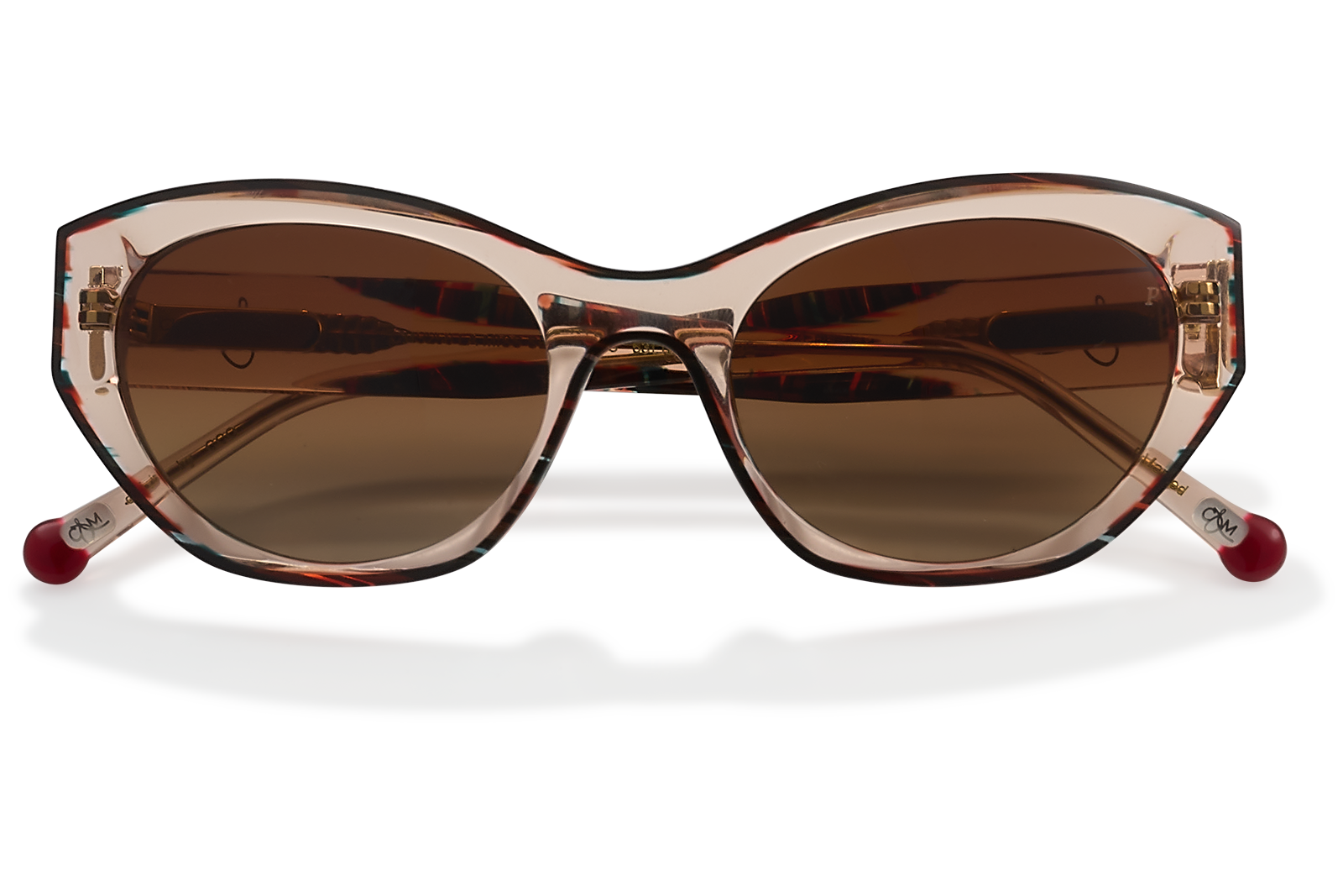 Clémence & Margaux Miss Seventies lunettes de soleil polarisé Rose Translucide