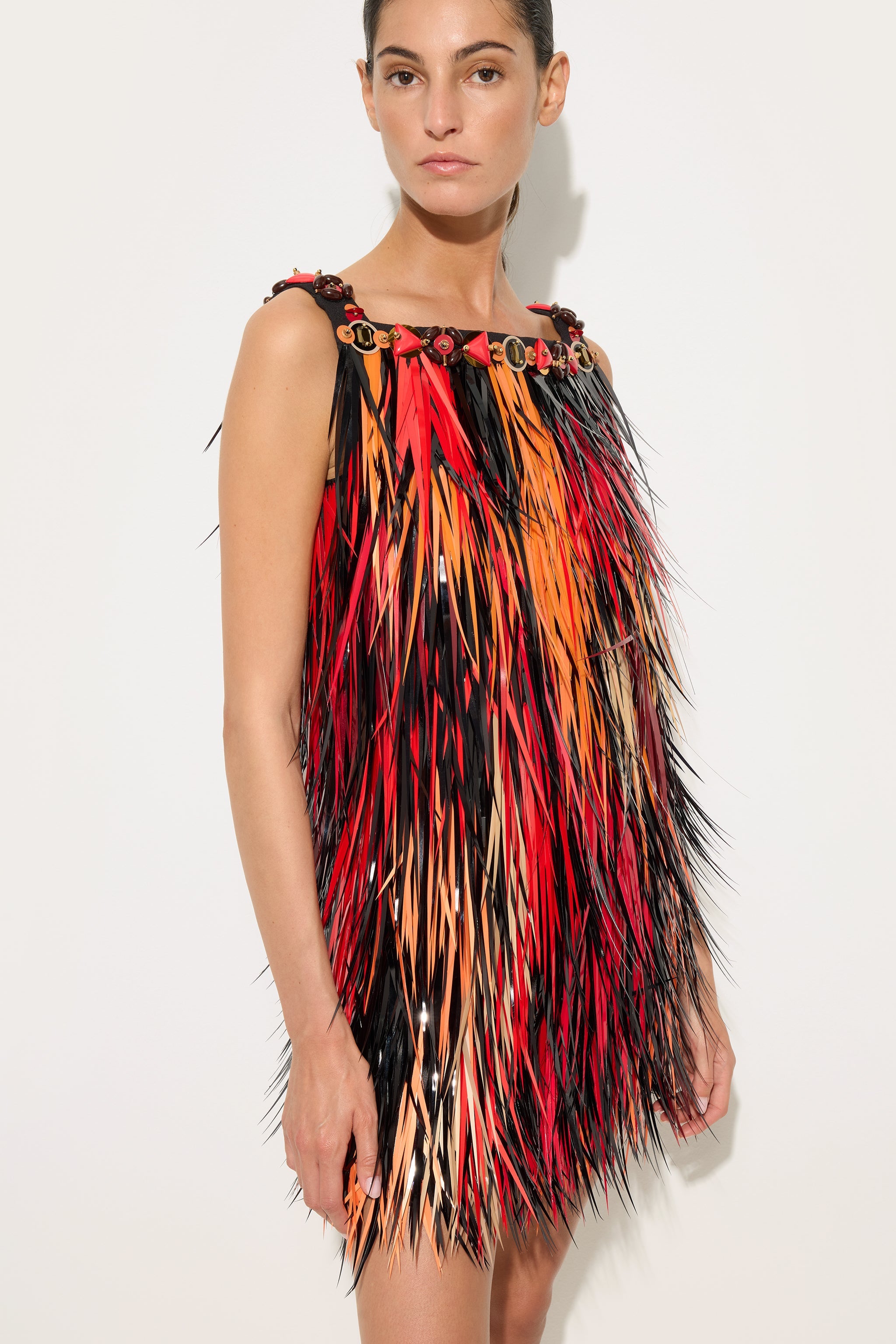 Emilio Pucci Abito robe brodée noire paillettes
