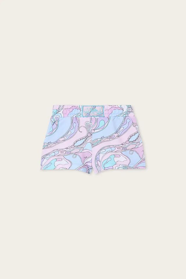 Emilio Pucci Junior Shorts jersey coton rose orchidee enfant