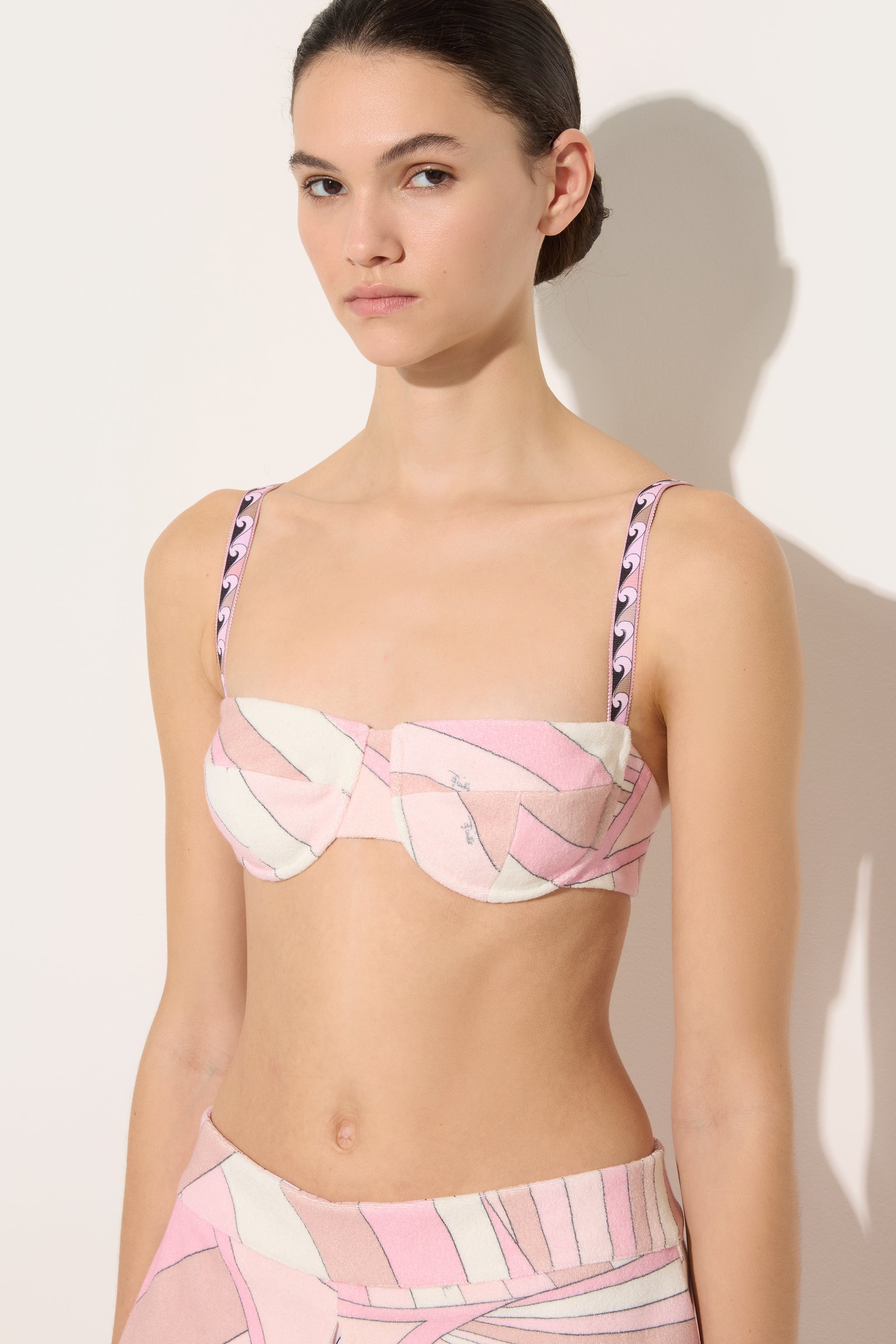 Emilio Pucci Top 6HRM446H939054 éponge rose