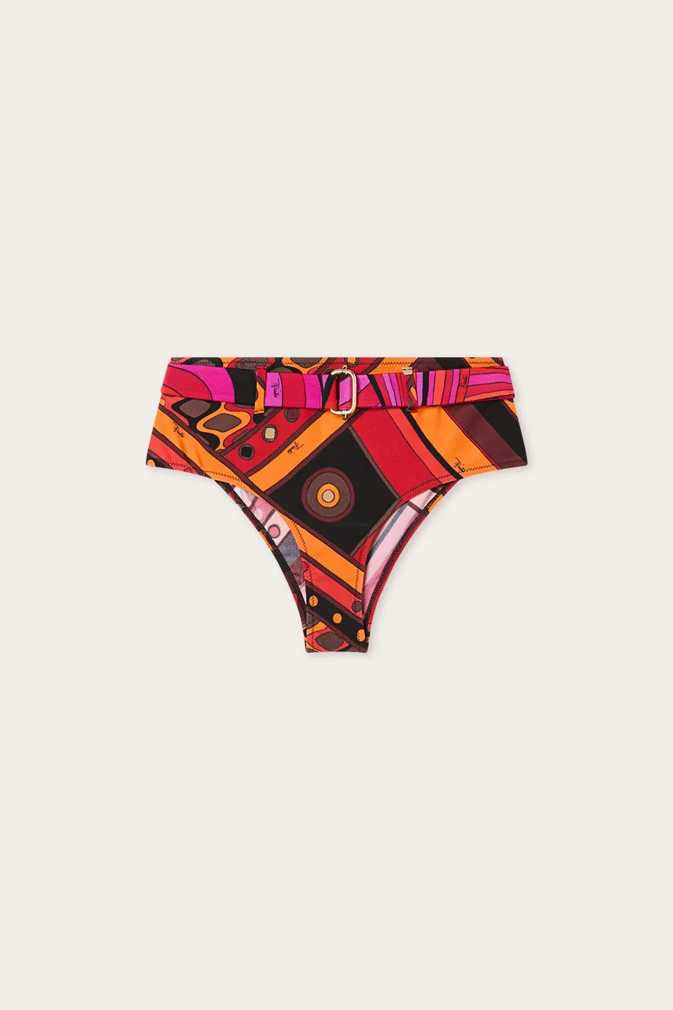 Emilio Pucci Bikini Coulotte Vivara bas maillot orange noir
