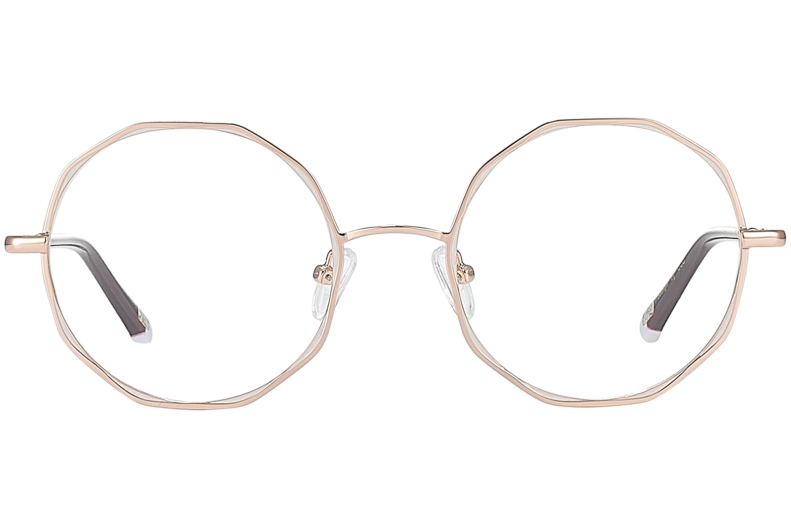Clémence & Margaux L'Artista lunettes de vue Gris & Doré ronde