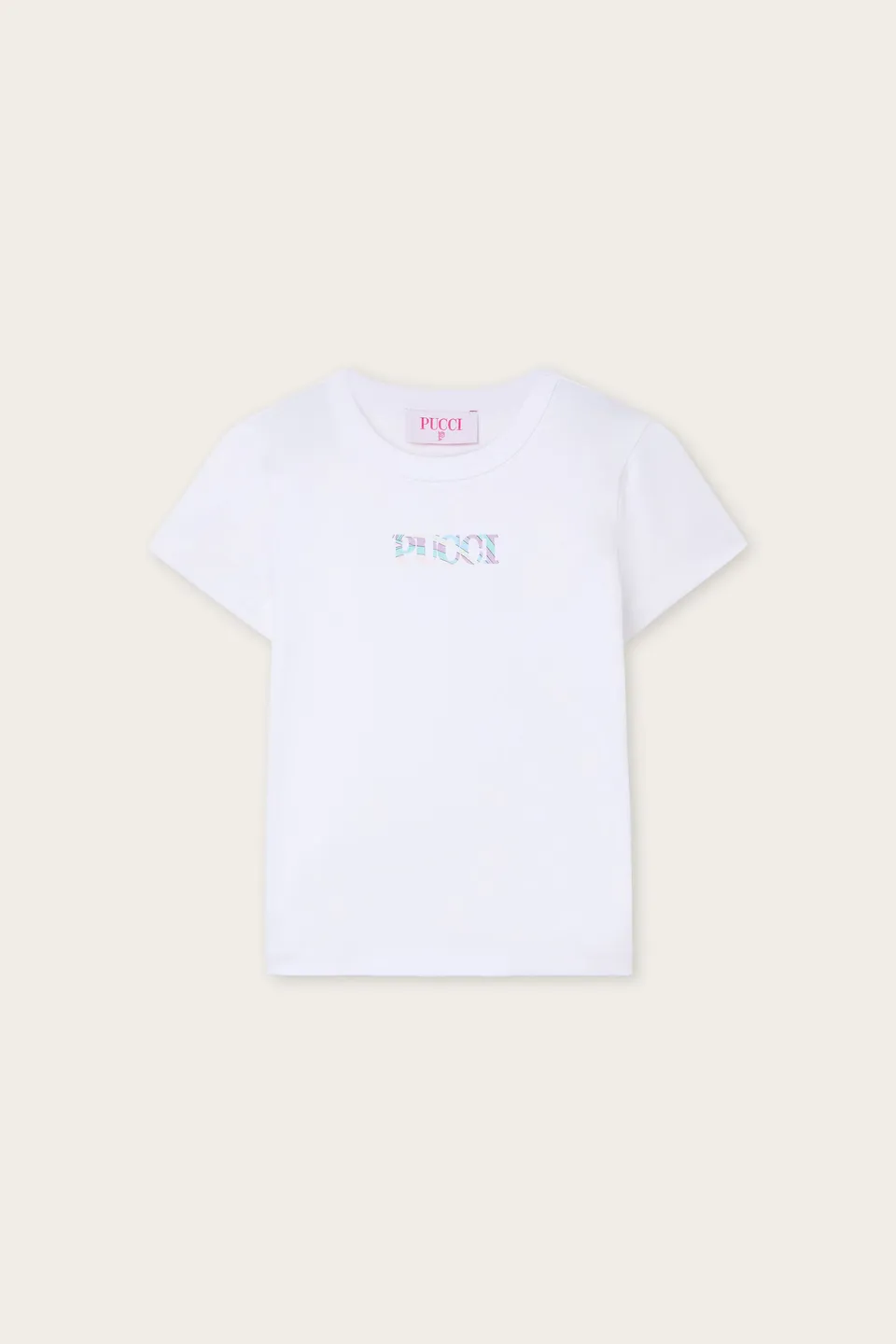 Emilio Pucci Logo t-shirt coton blanc 8Y