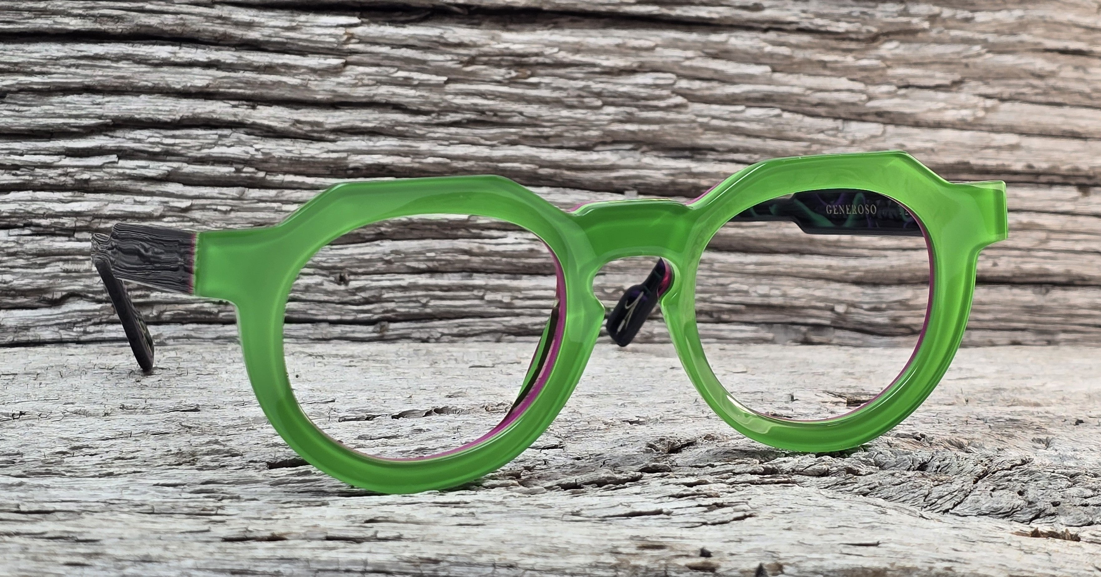 Xavier Derome Generoso C297 monture verte ronde