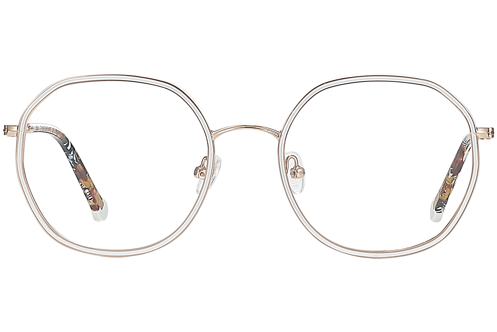 Clémence & Margaux Optiques L'Epoustouflante lunettes de vue blanc doré