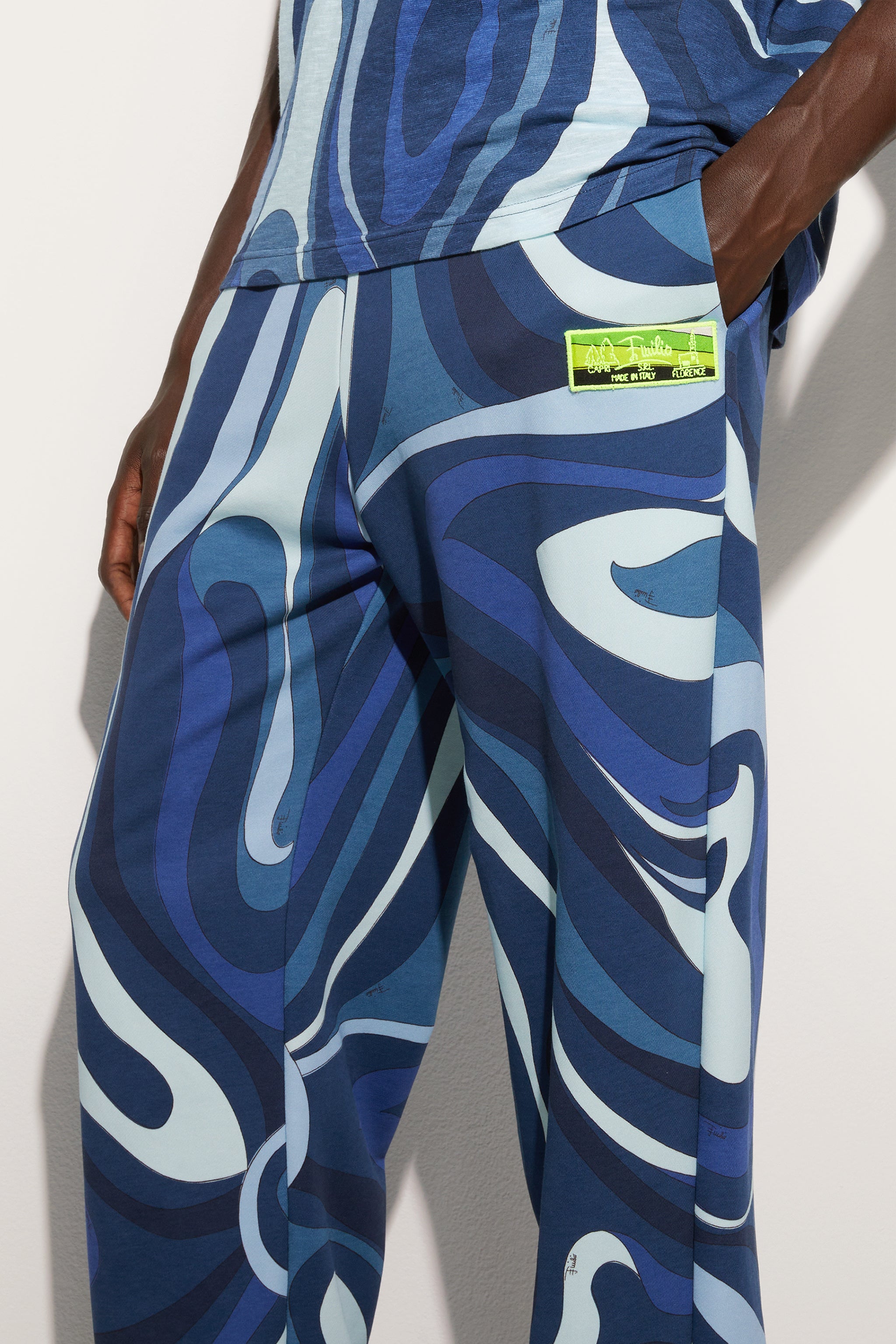 Emilio Pucci Joggers Pile pantalon indigo homme