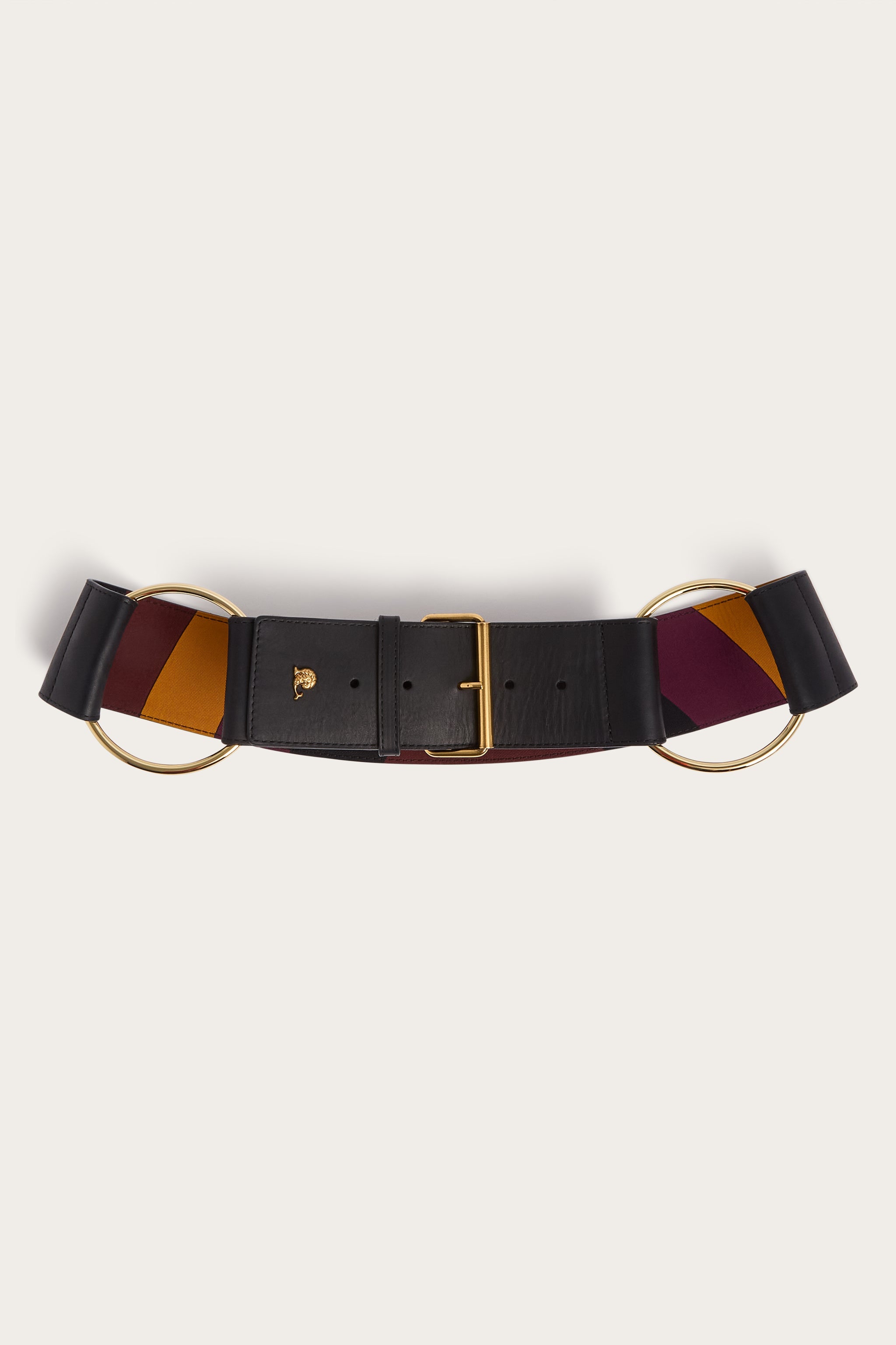 Emilio Pucci Cintura in Pelle con Anelli ceinture cuir noir