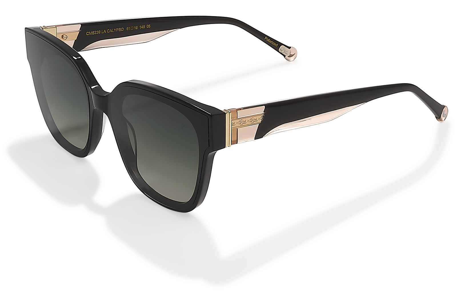 Clémence & Margaux La Calypso lunettes de soleil Noir polarisé verres plats
