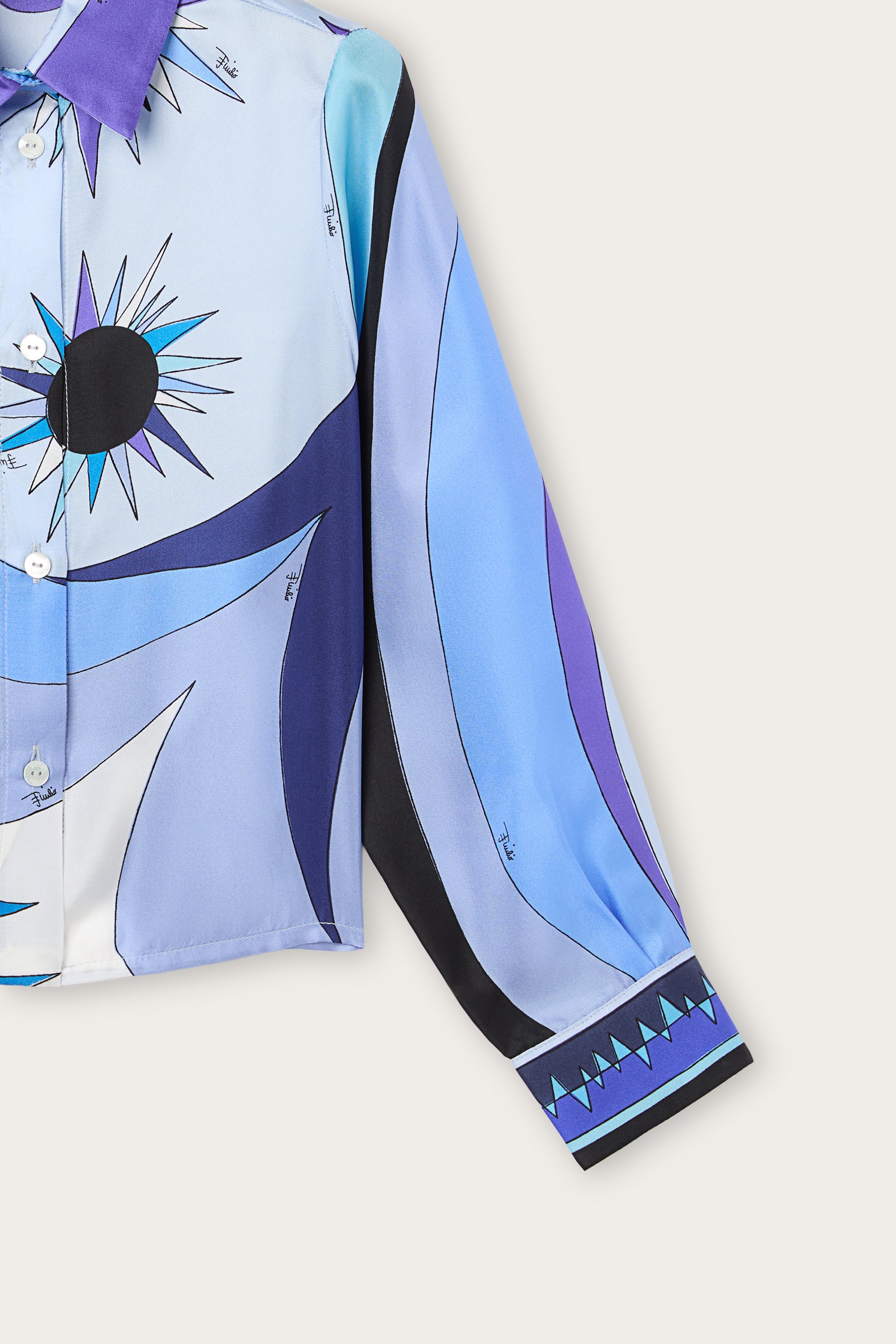 Emilio Pucci Stella Chemise fille céleste bleu 10Y