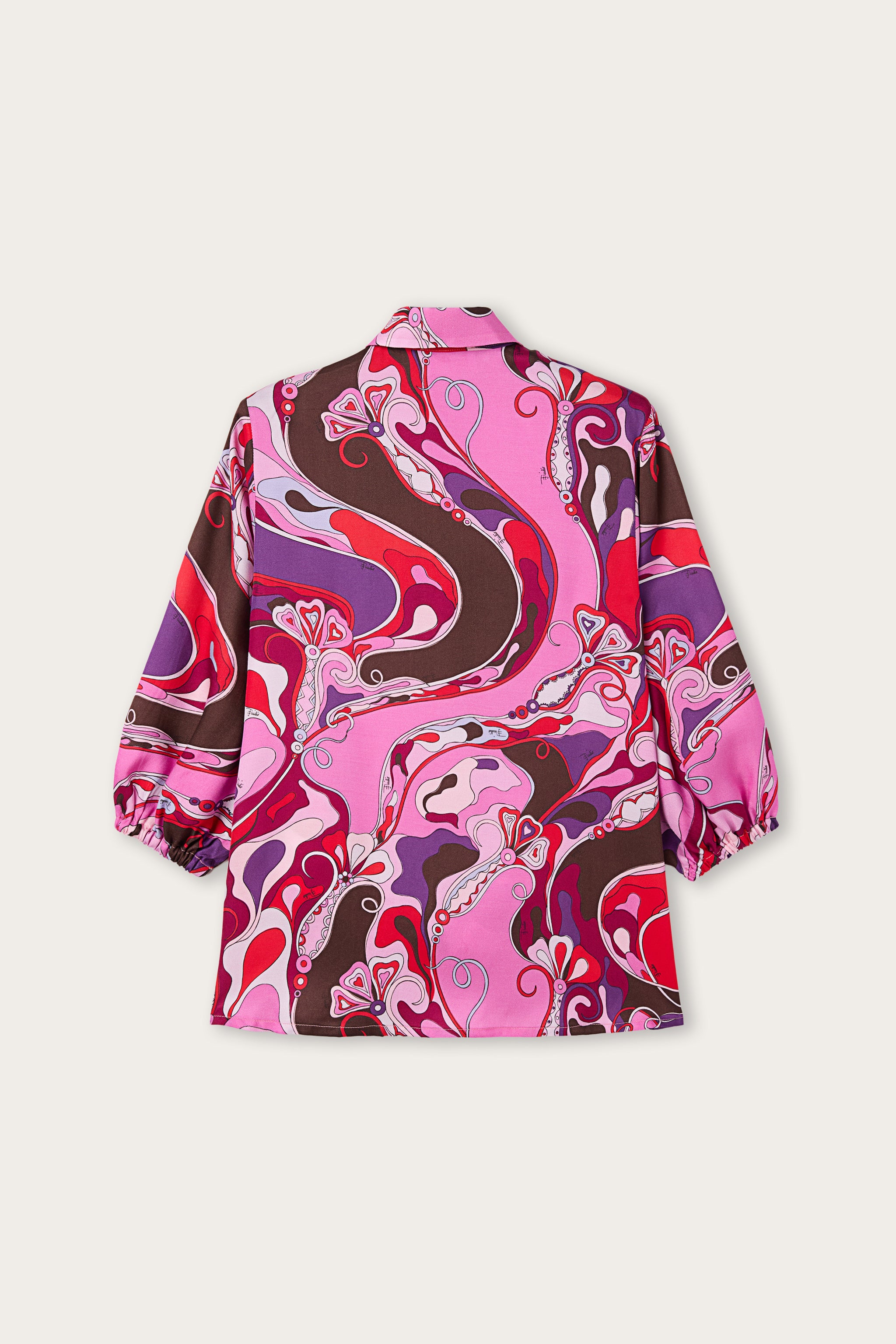 Emilio Pucci Abito Chemisier Orchidee robe fuxia rosso