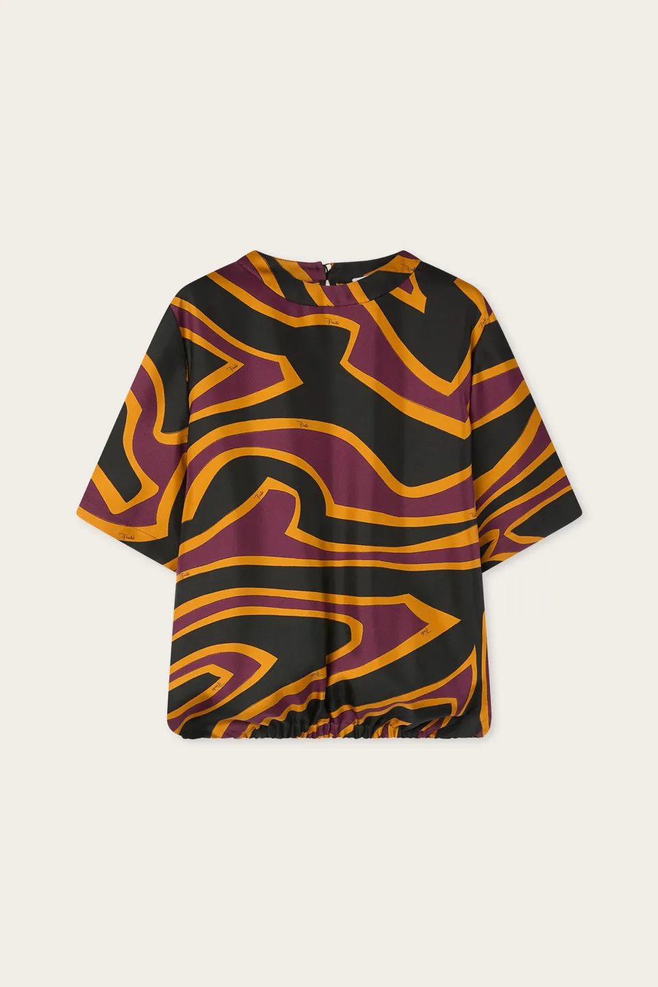Emilio Pucci Labirinto top soie bordeaux 38