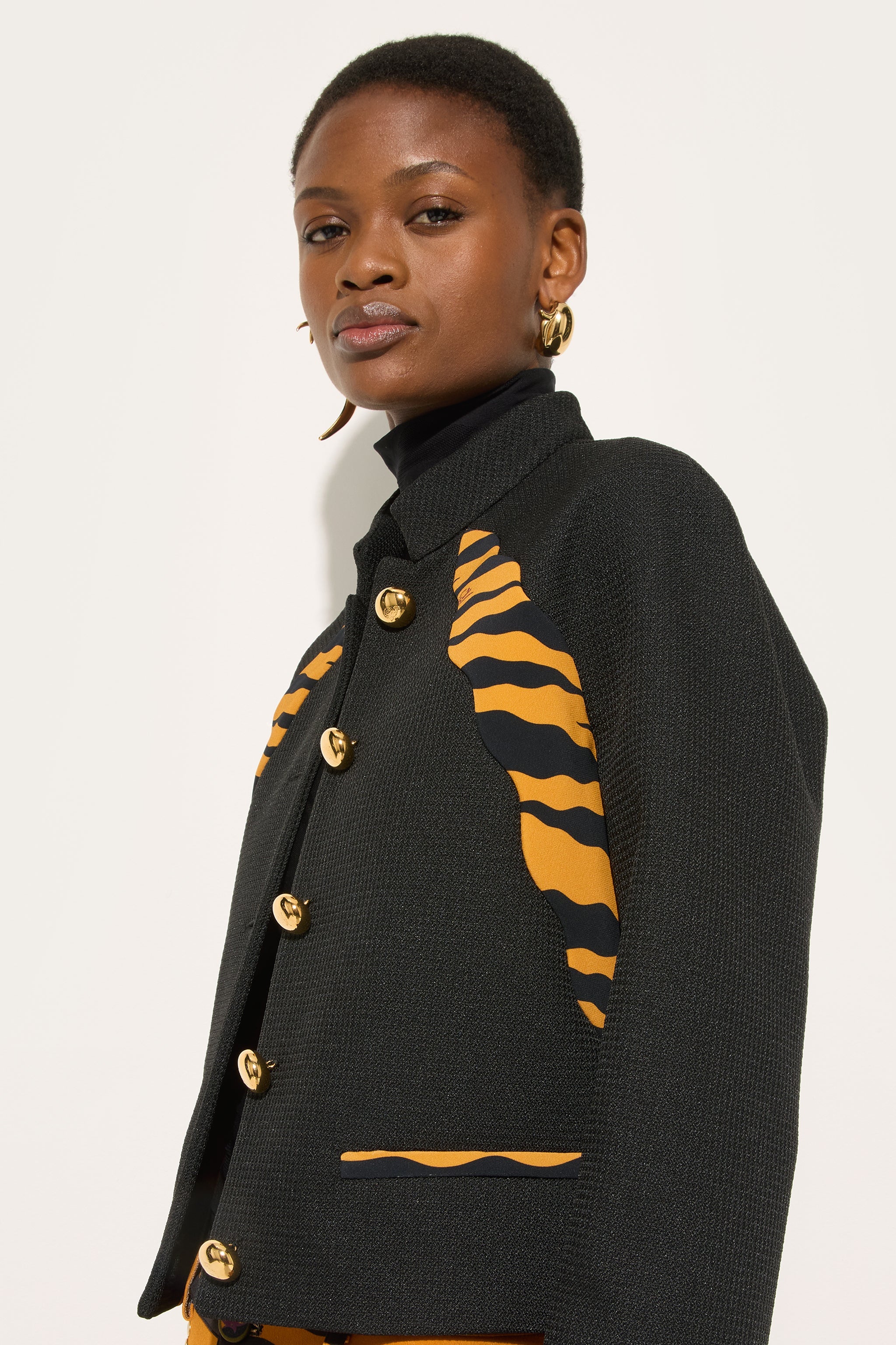 Emilio Pucci veste noire polyester détails imprimés 38
