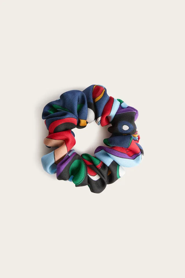 Emilio Pucci Chouchou Fontane scrunchie soie viola rosso
