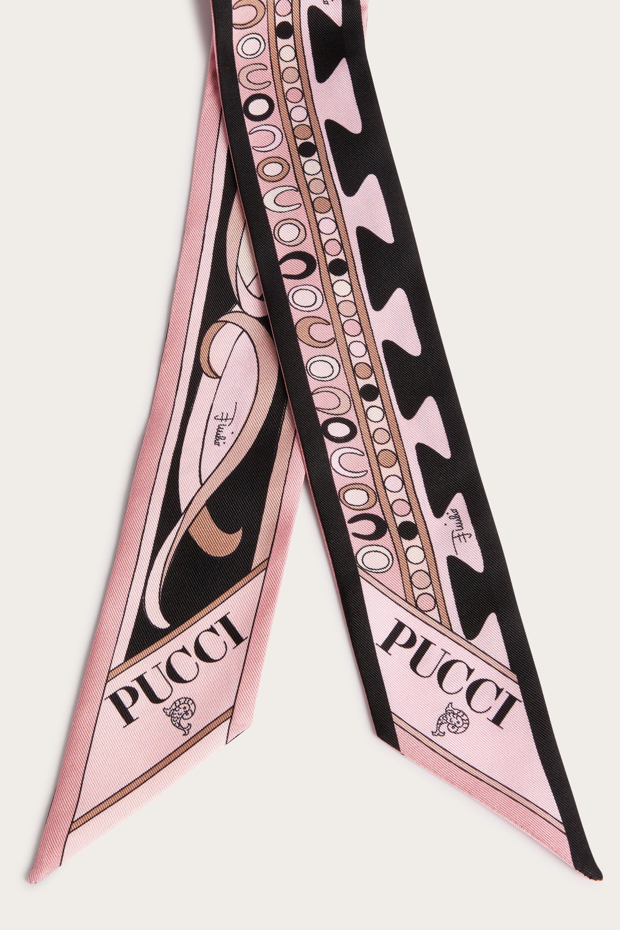 Emilio Pucci Silks foulard soie nude 5x70 cm