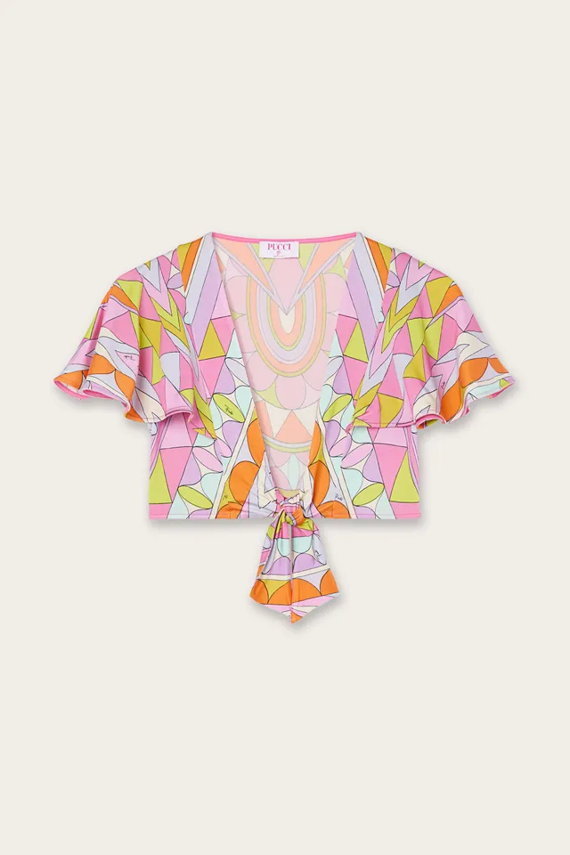 Emilio Pucci Manuba top satin multicolore 38