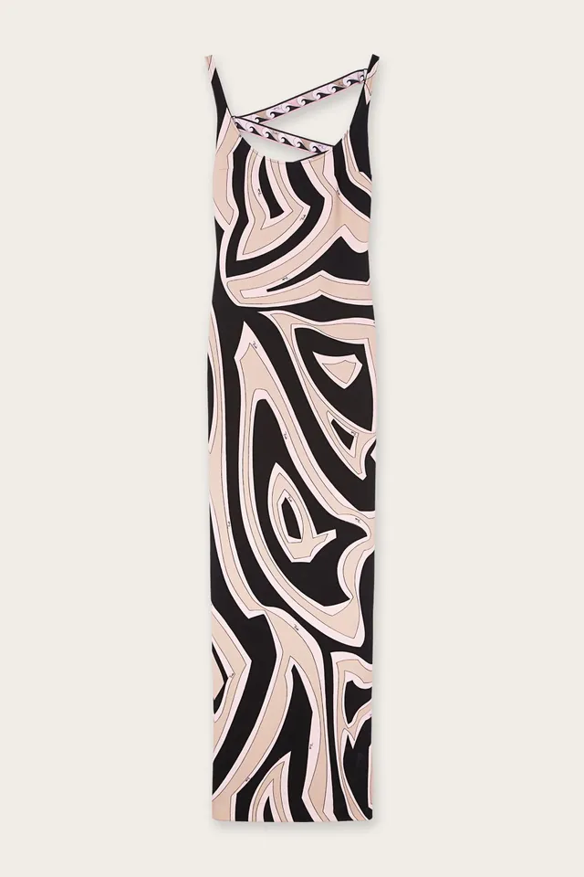 Emilio Pucci Dresses robe longue Labirinto nude 38 jersey