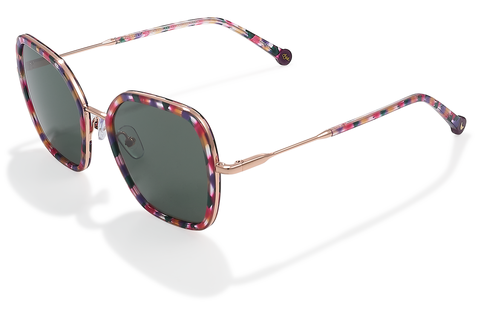 Clémence & Margaux La Jolie Dame lunettes de soleil moucheté bleu brun