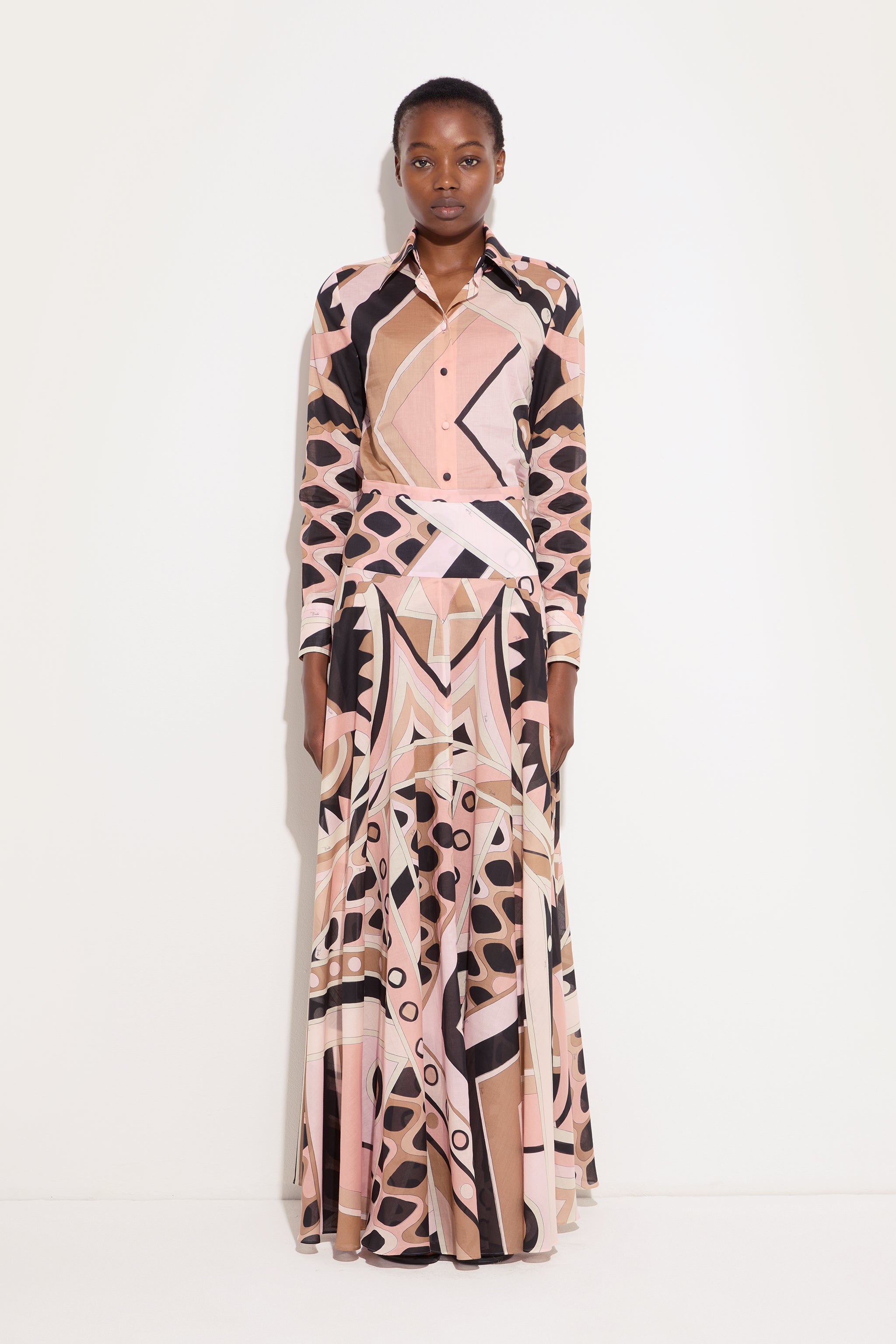 Emilio Pucci Vivara Jupe Coton Nude Femme