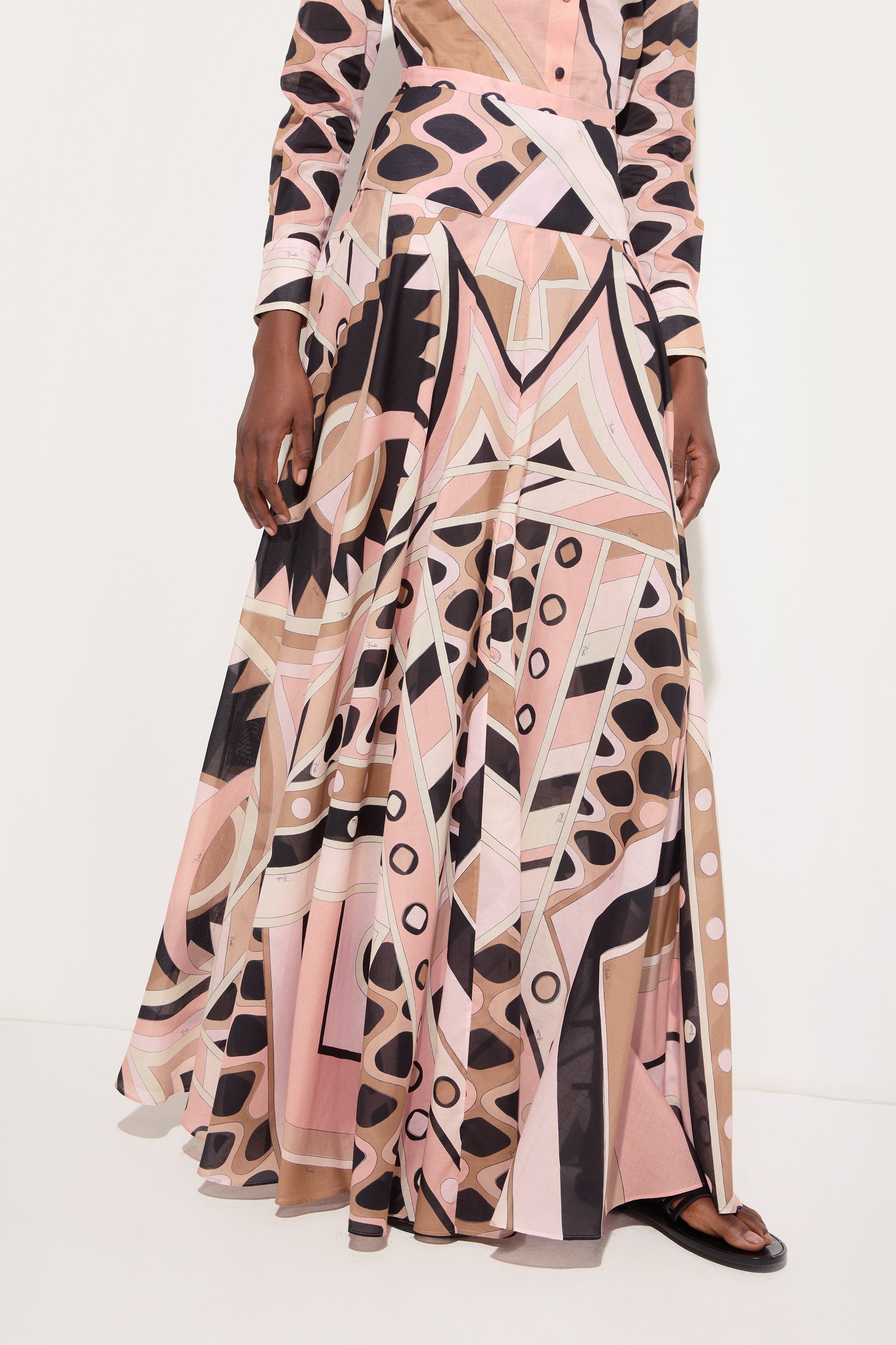 Emilio Pucci Vivara Jupe Coton Nude Femme