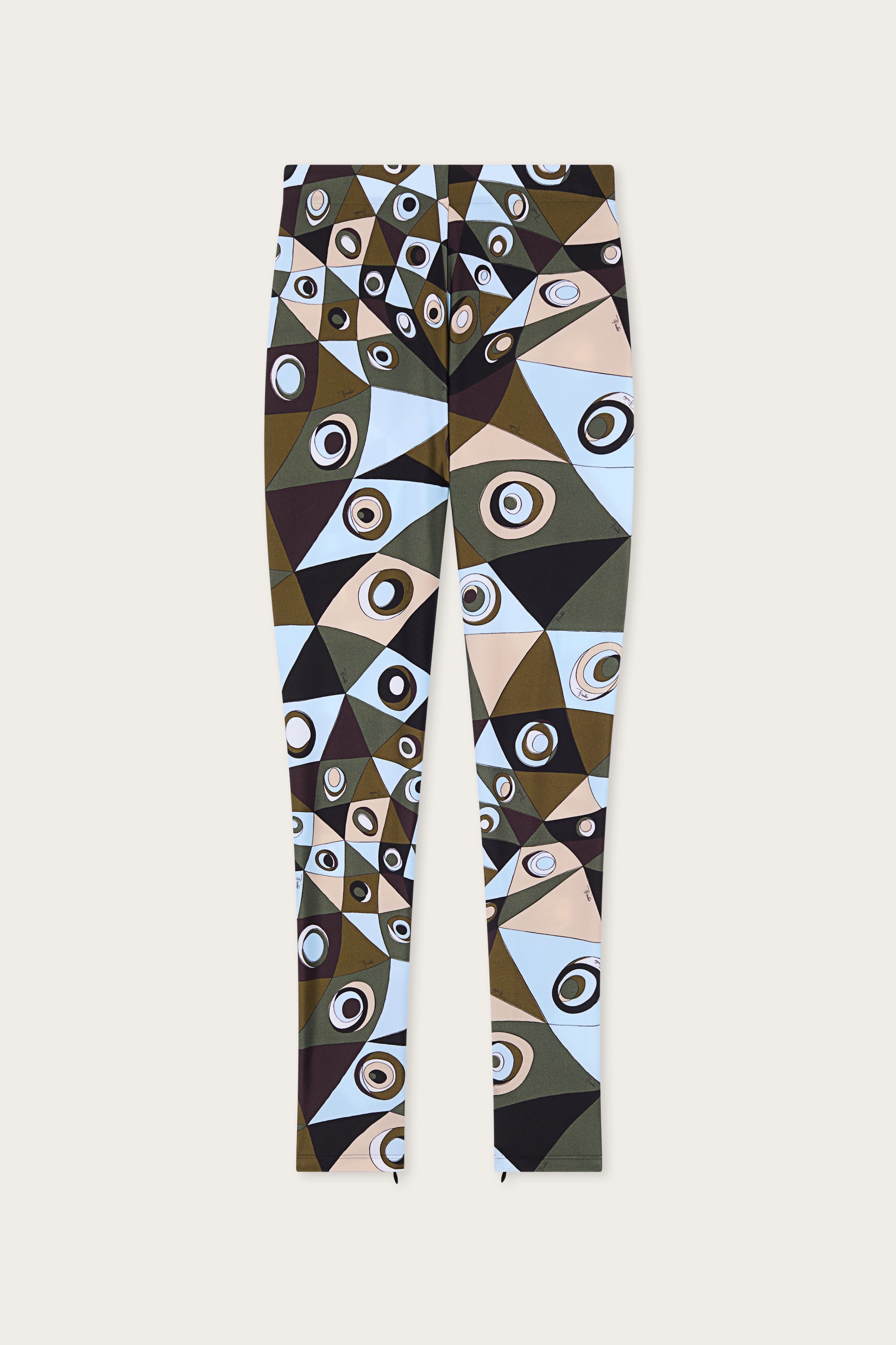 Emilio Pucci Occhi leggings kaki bleu taille S lycra