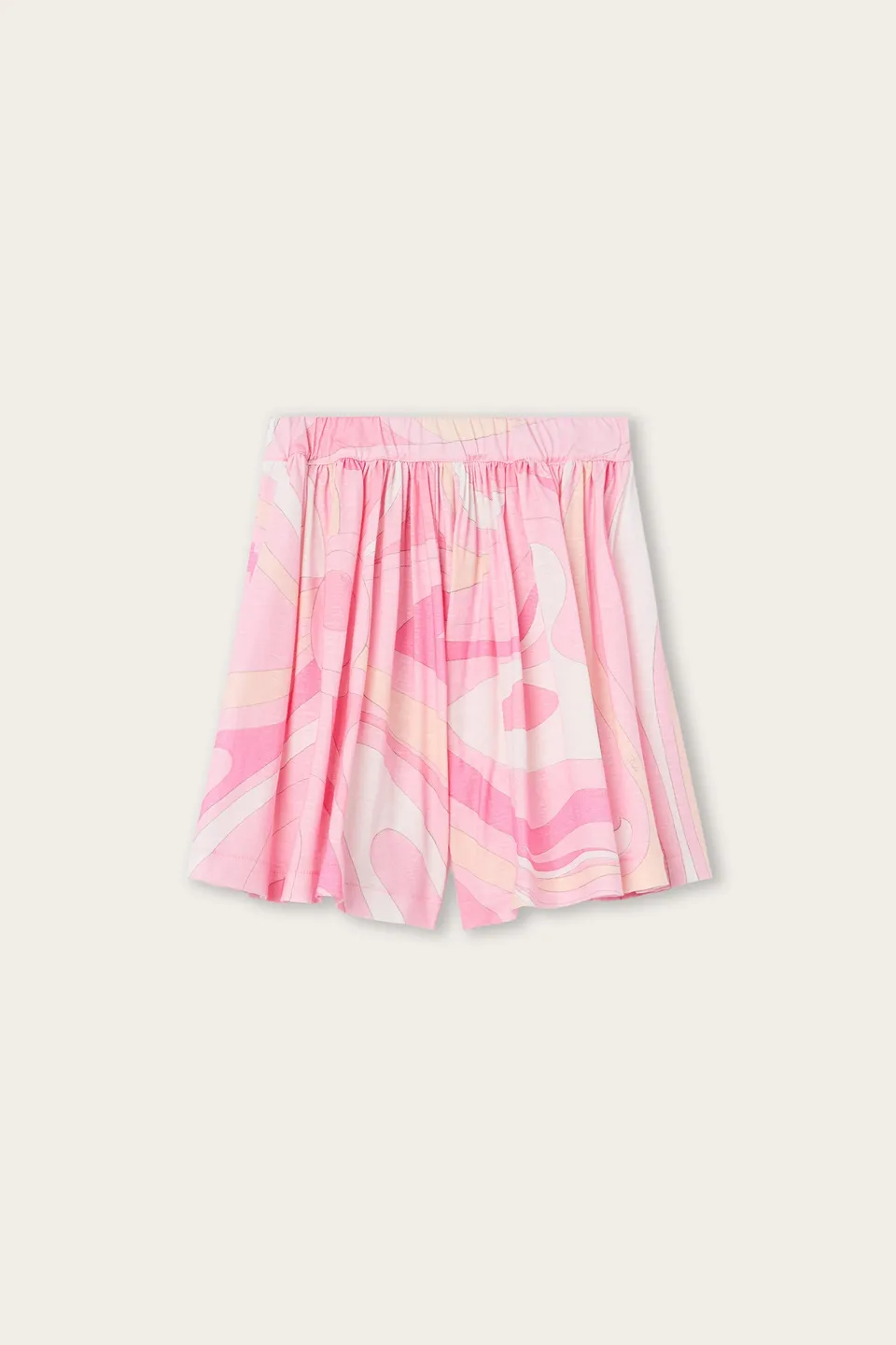 Emilio Pucci Marmo jupe fille beige rose jersey coton