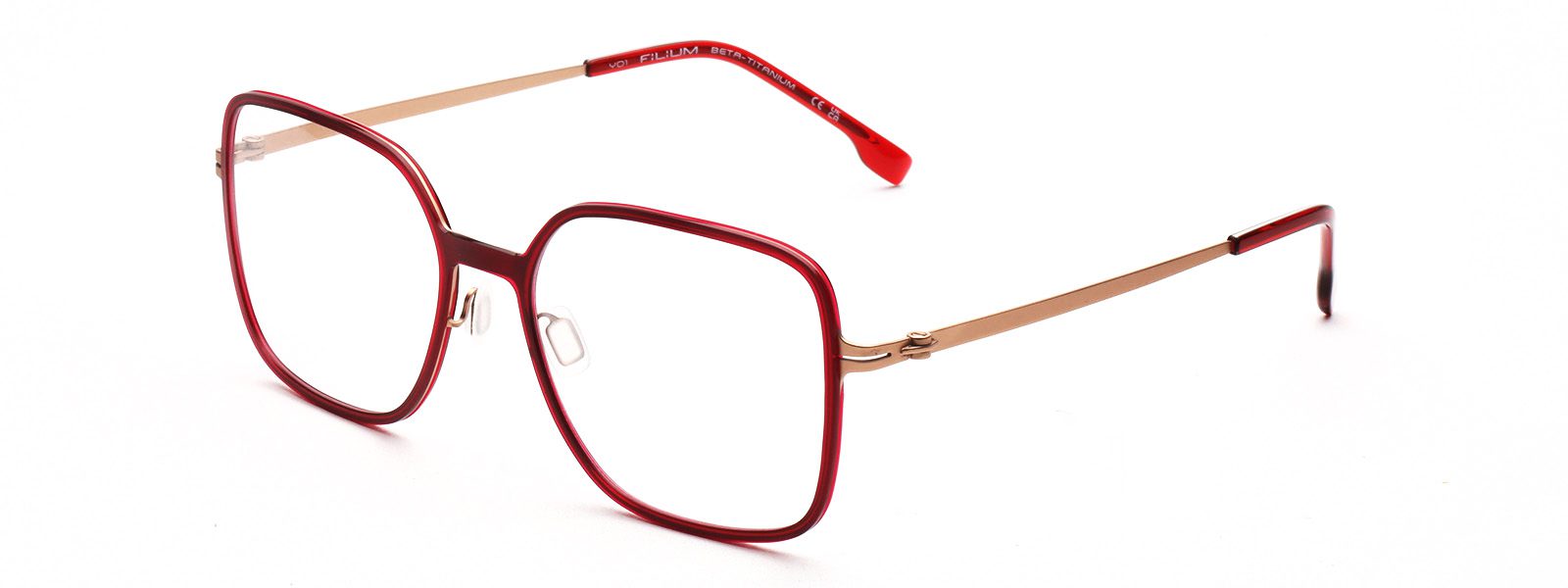 Filium FI 2625 Pékin RODO lunettes de vue carrée rouge
