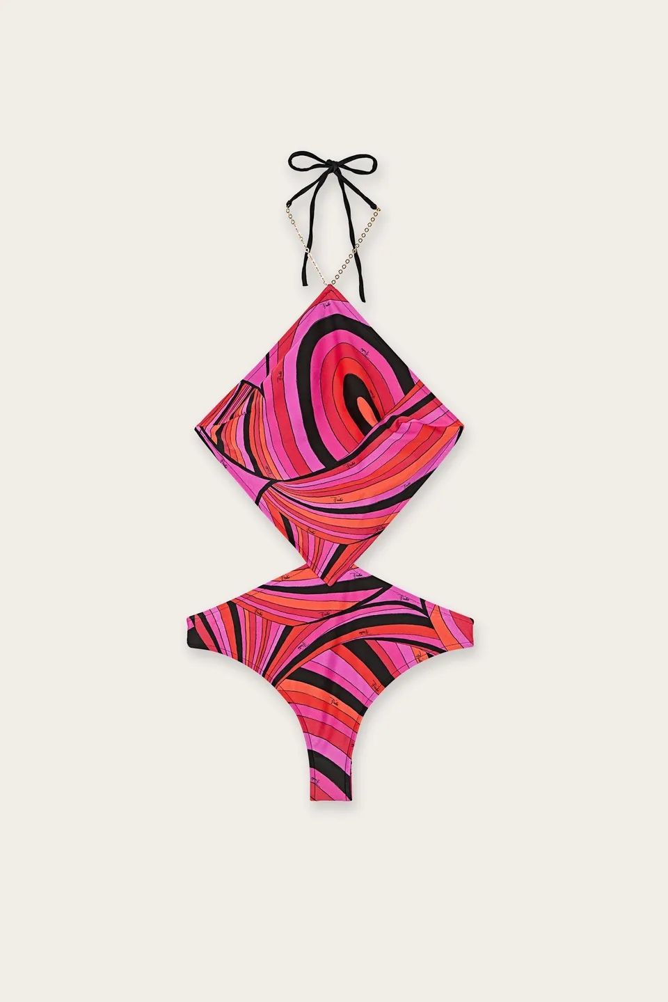 Emilio Pucci Trikini lycra fuchsia noir Iride