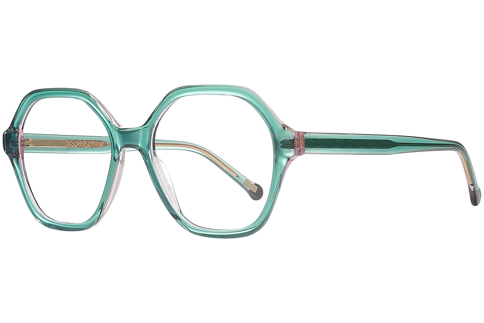 Clémence & Margaux L'Egérie lunettes de vue Noir & Ecaille hexago
