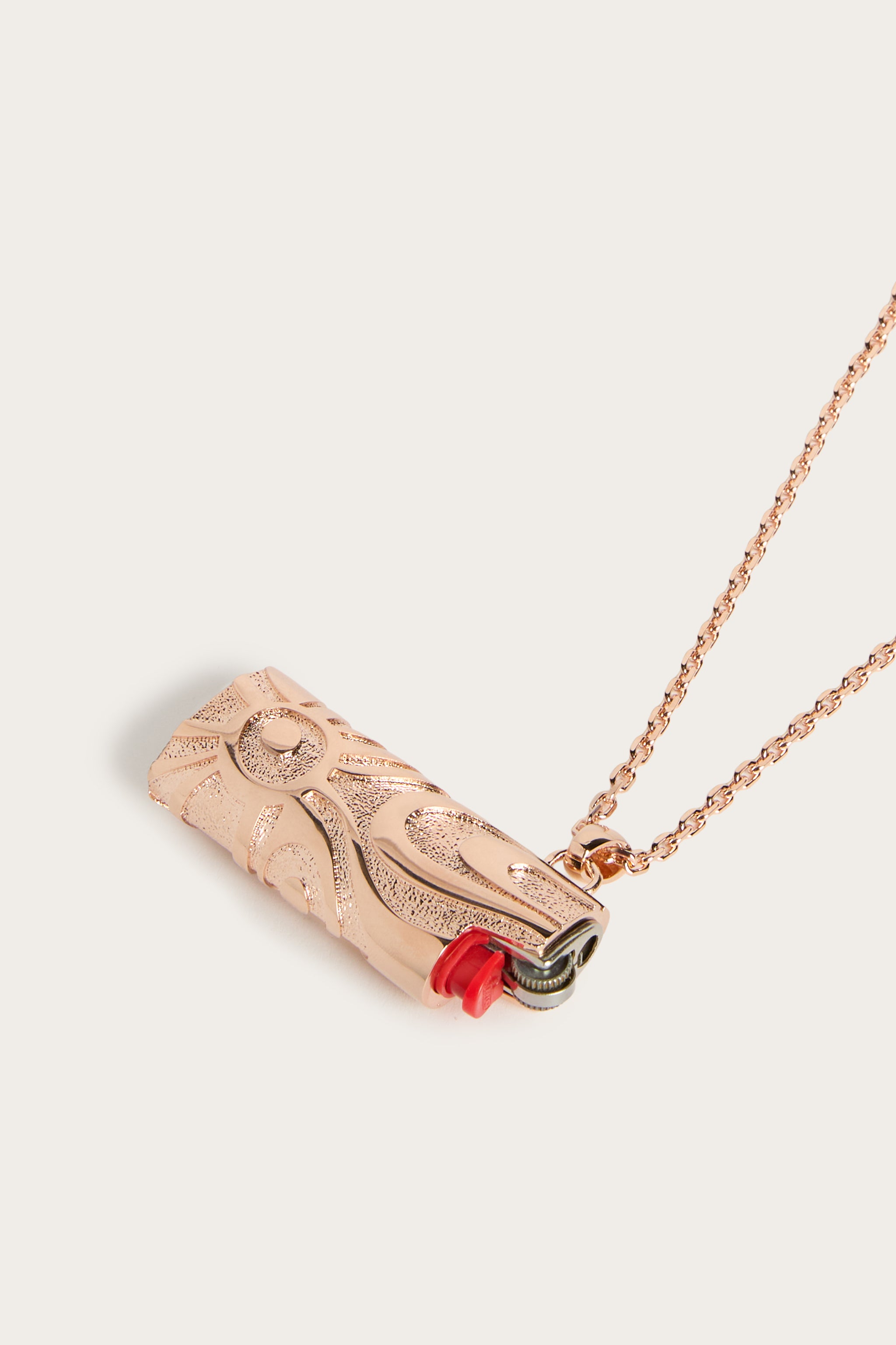 Emilio Pucci Collier Sautoir Porte-Briquet Laiton Or Rose
