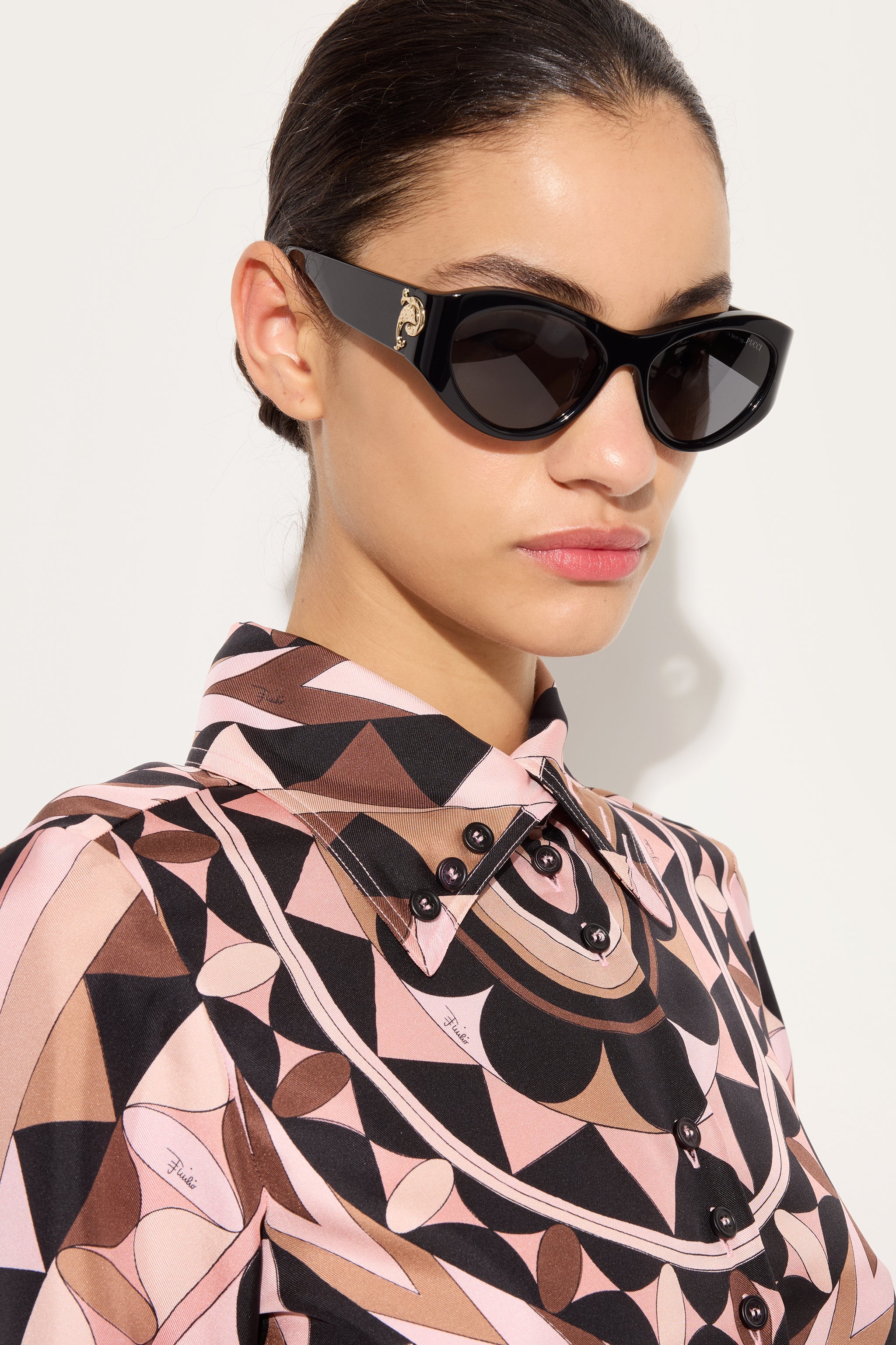 Emilio Pucci Cat-Eye lunettes de soleil noir fumé